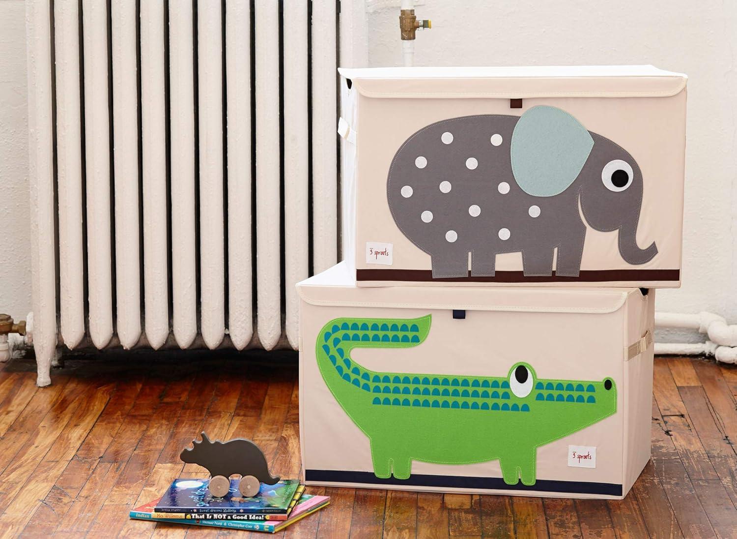 3 Sprouts 3 Sprouts  - Toy Chest Storage Box for Kids Playroom, Crocodile