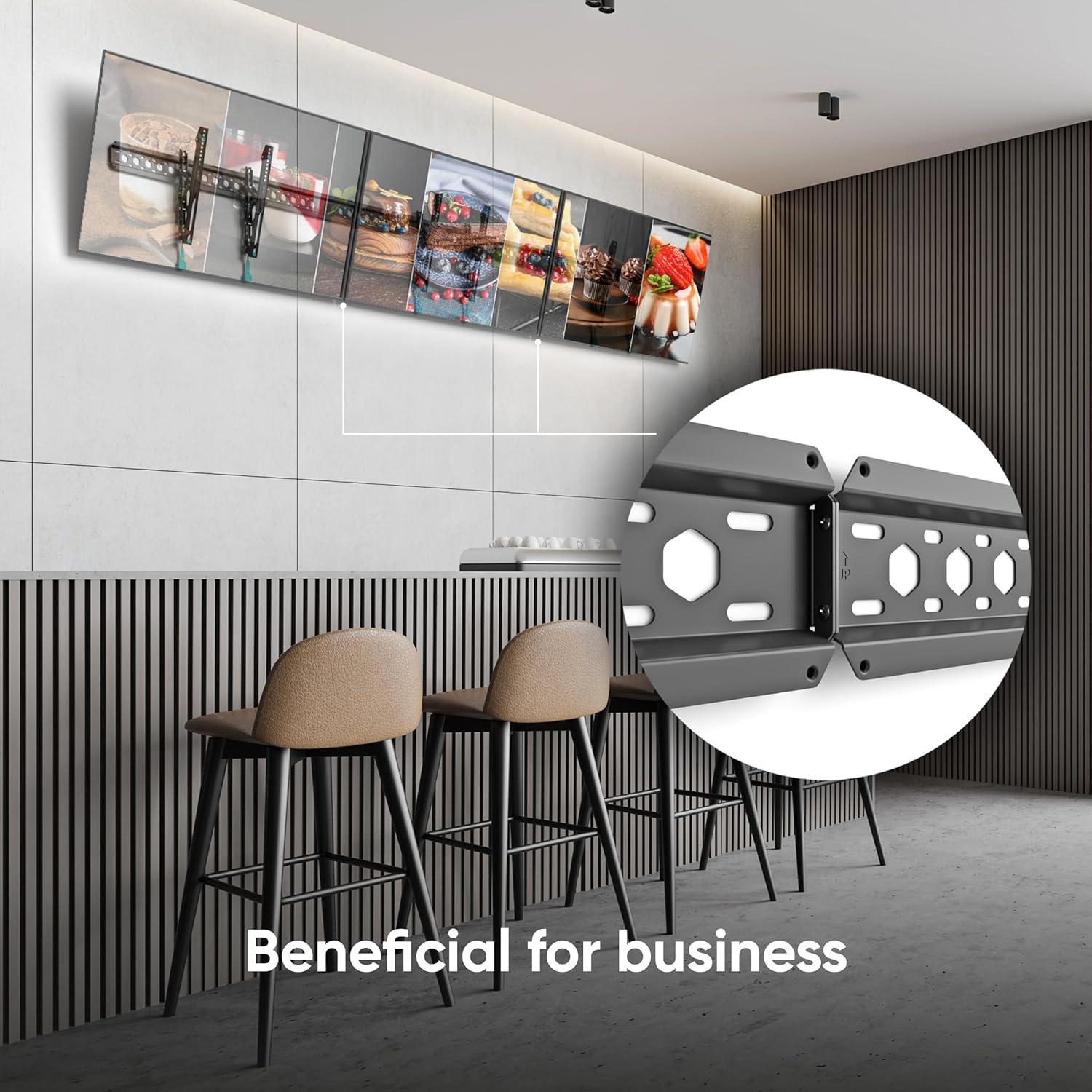 ONKRON Tilting TV Wall Mount with Low Profile Design for 43 to 85-inch LCD LED OLED Flat Panel TV Screens up to 80 lbs Ultra Slim TM6