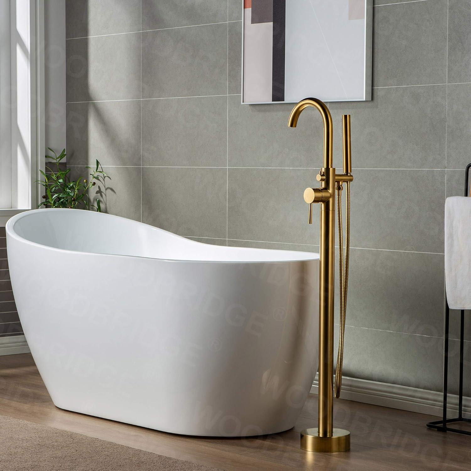 Cove Floor Freestanding Tub Filler with Diverter