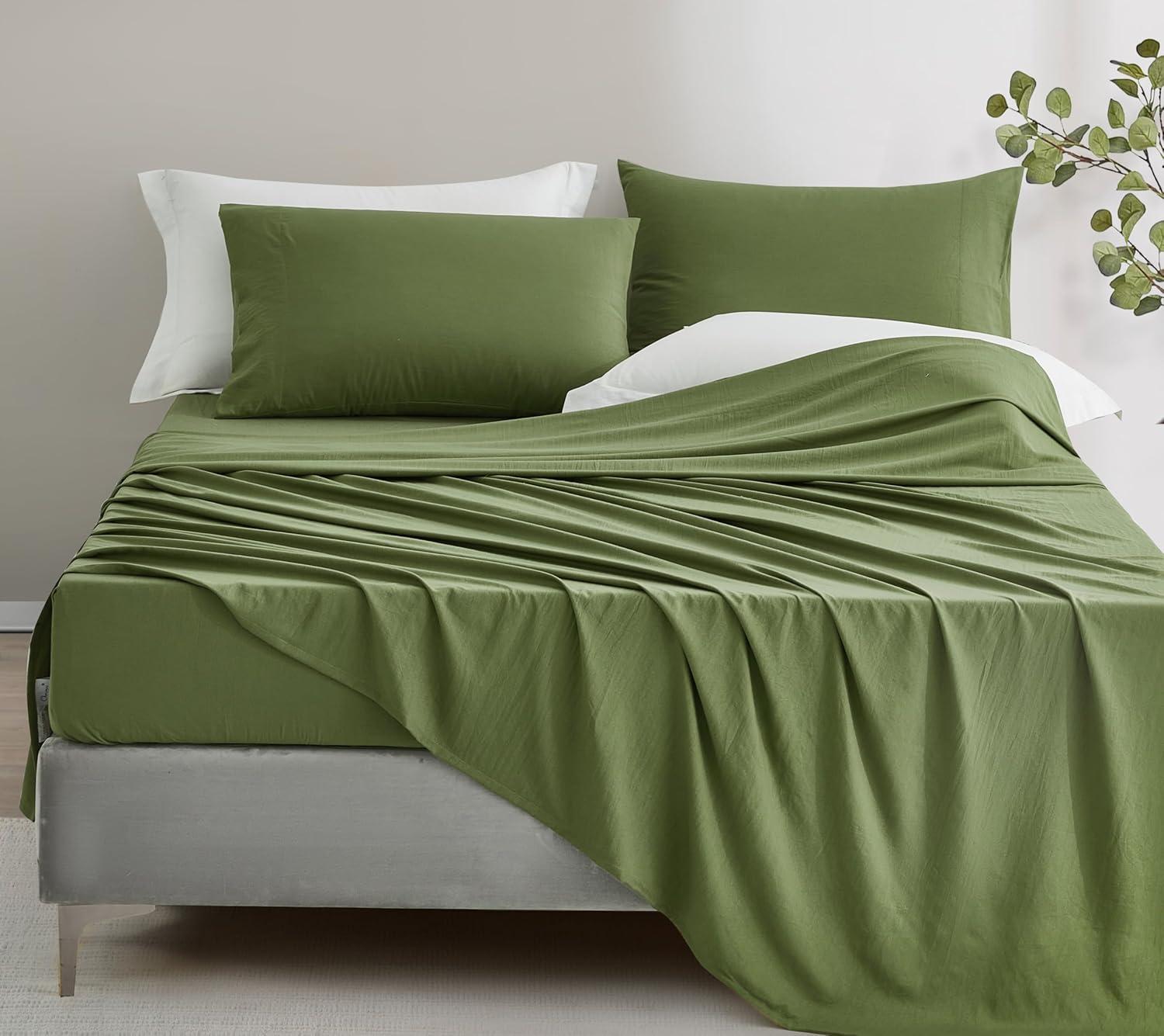 Chezmoi Collection Washed Microfiber Bedding Microfiber Sheet Set