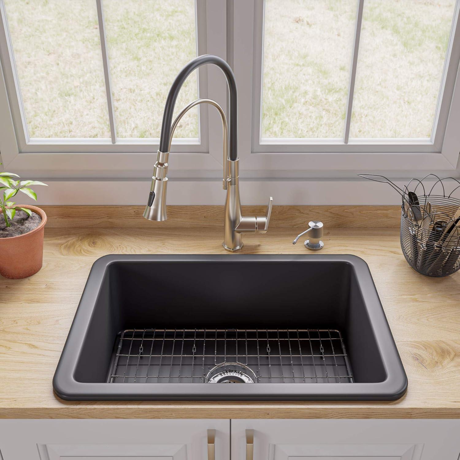 Brushed Stainless Steel Sink Grid with Plastic Feet