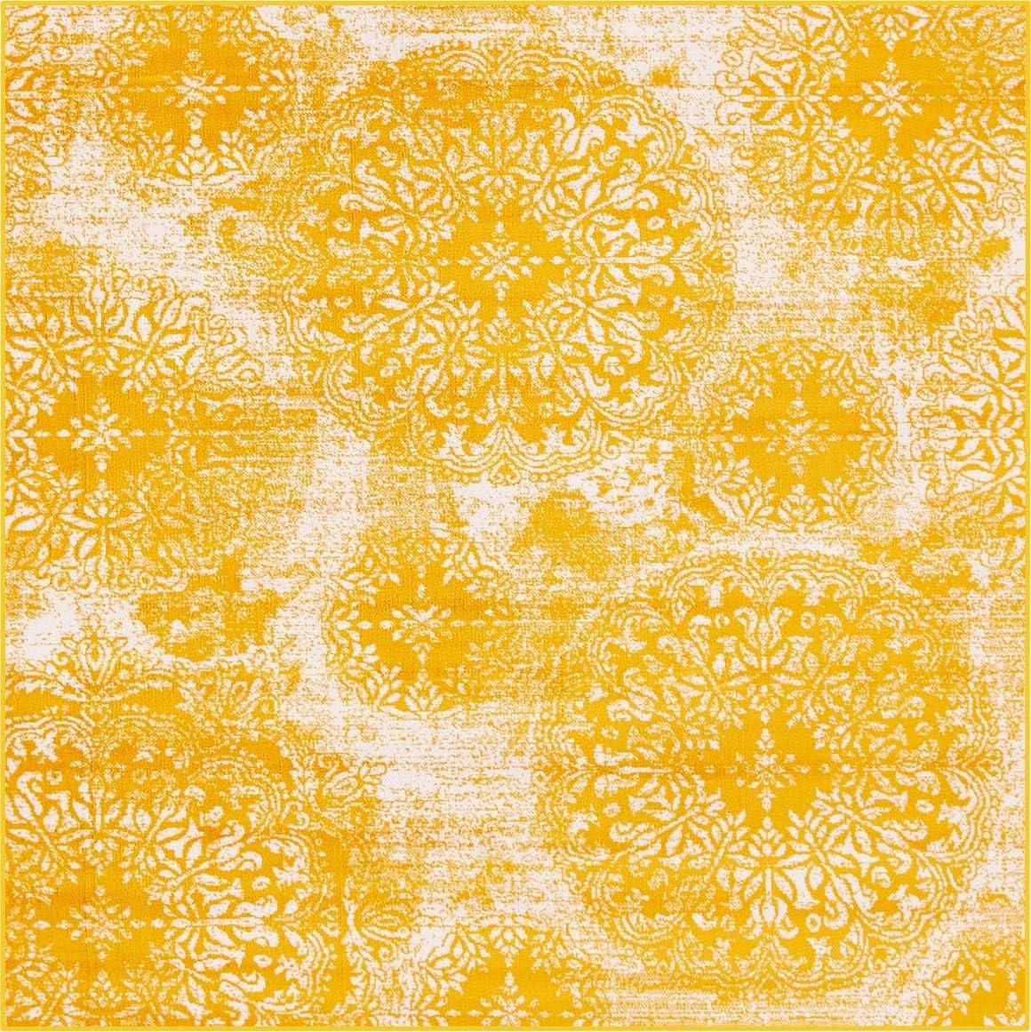 Unique Loom 6' 0 x 6' 0 Sofia Grand Yellow Area Rug