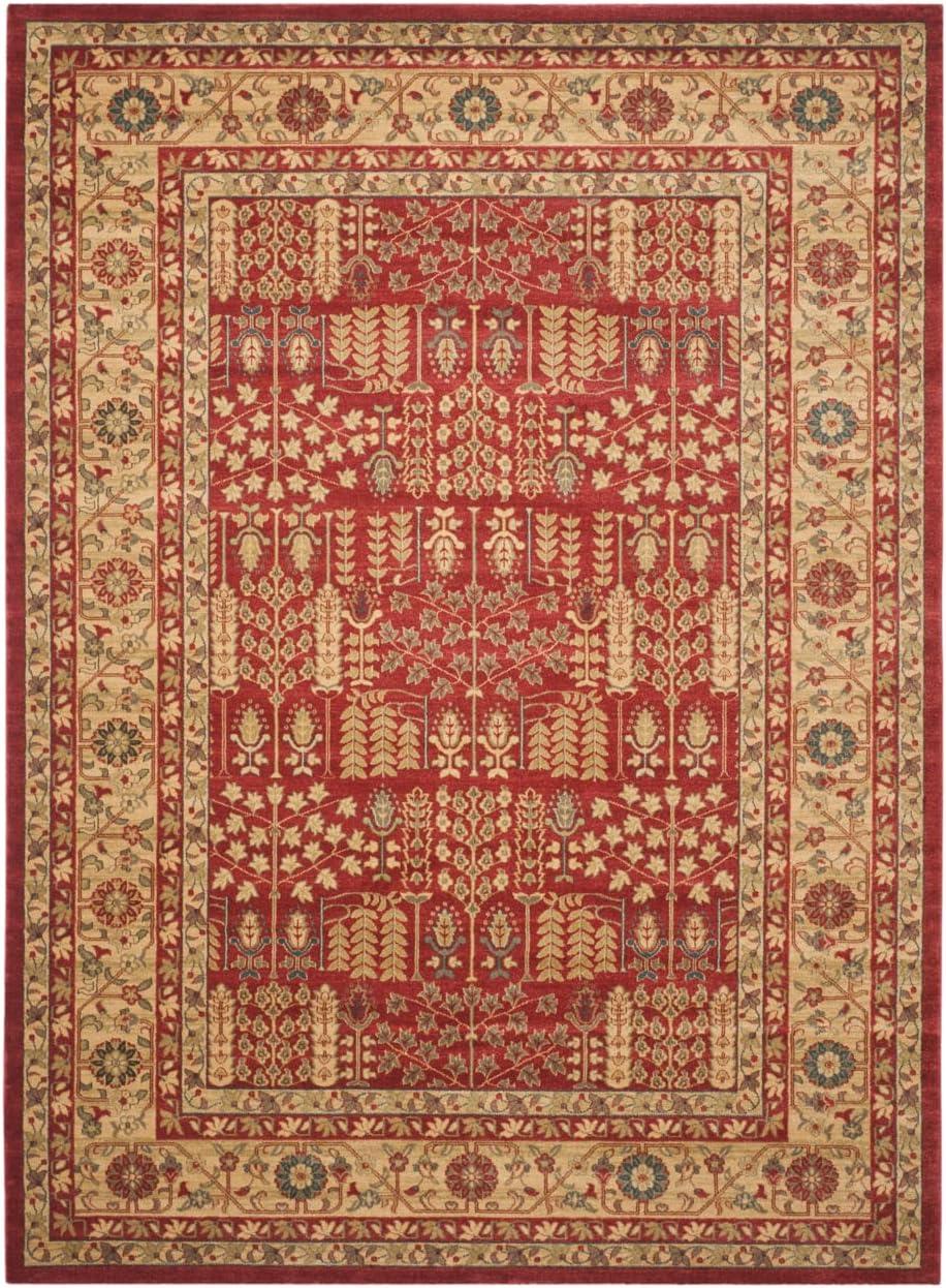 SAFAVIEH Mahal Phylliss Oriental Area Rug, Red/Natural, 11' x 16'