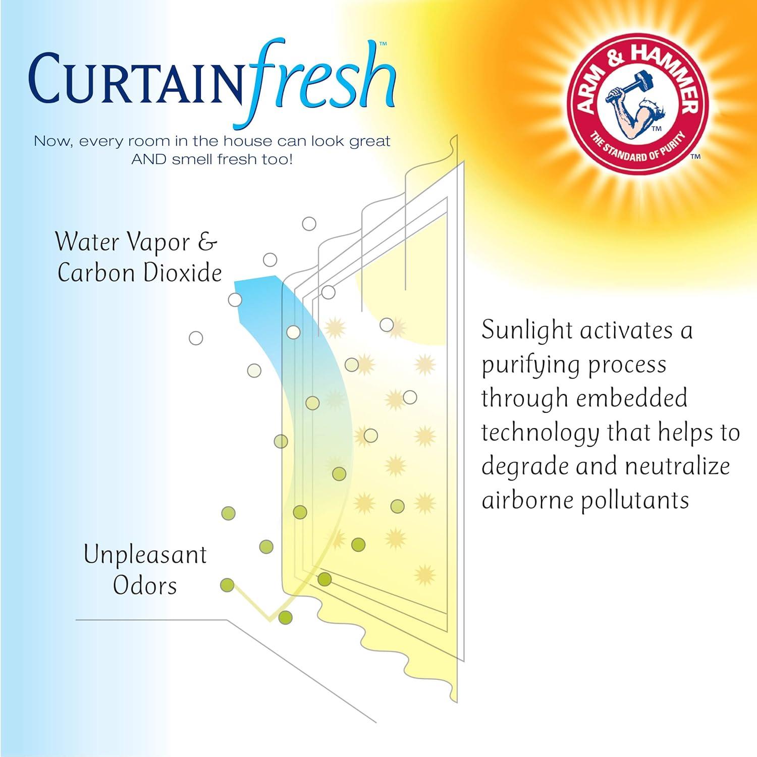 ARM & HAMMER Ivory Odor-Neutralizing Sheer Voile Curtain, 59” x 120”