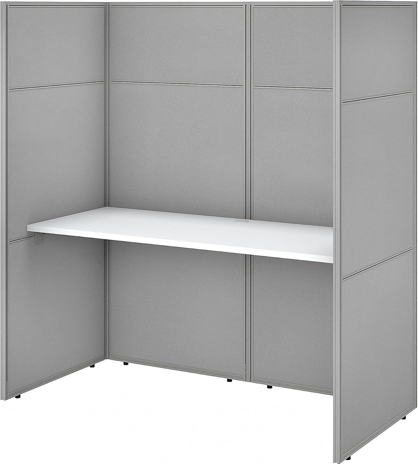 Bush Business Furniture Easy Office Rectangle 1 Person Cubicle with Cable Management