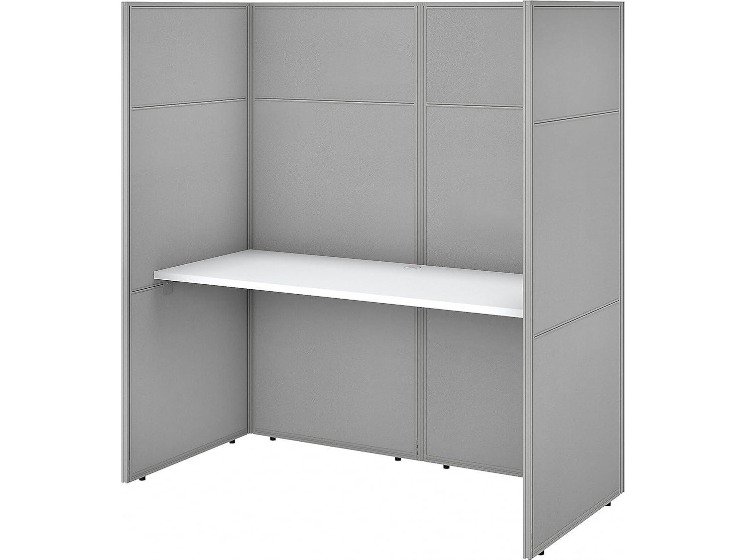 Bush Business Furniture Easy Office Rectangle 1 Person Cubicle with Cable Management