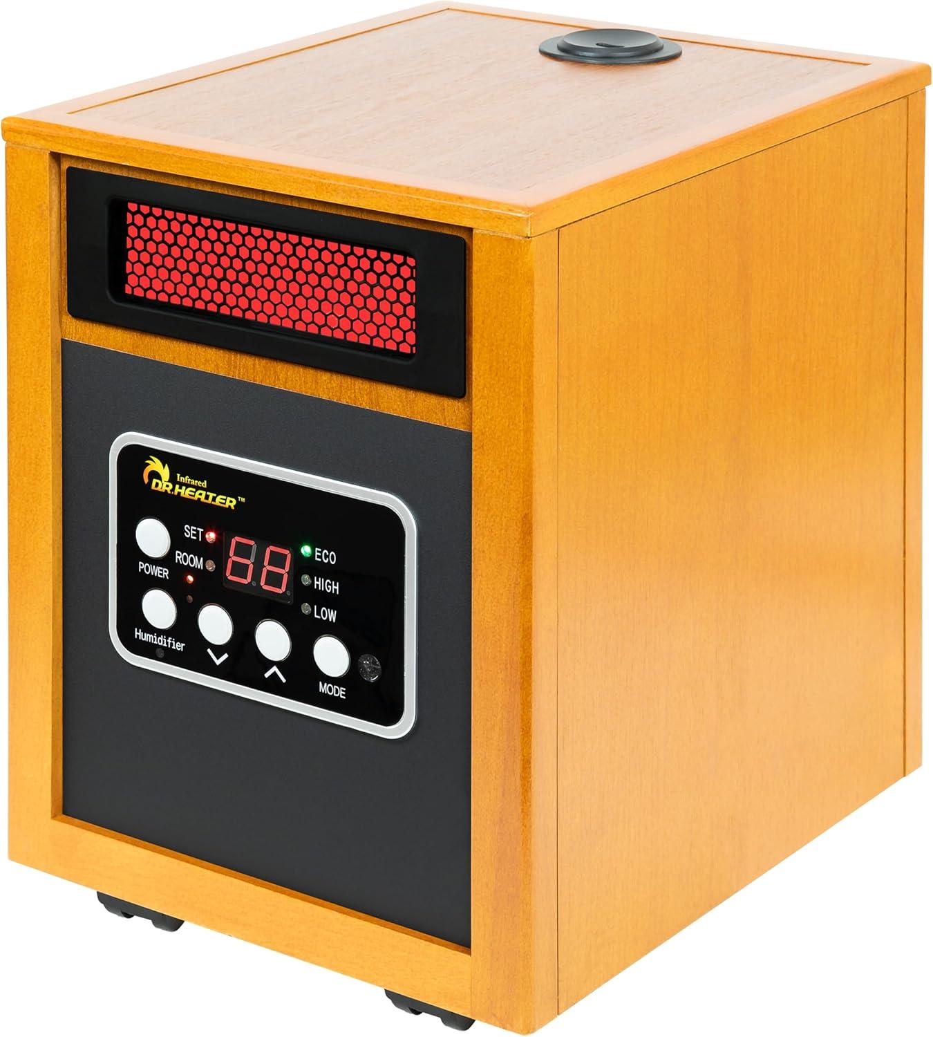 Dr. Infrared Heater DR. INFRARED HEATER DR-968H Indoor Portable Space Heater with Humidifier, 1500-Watt, Cherry