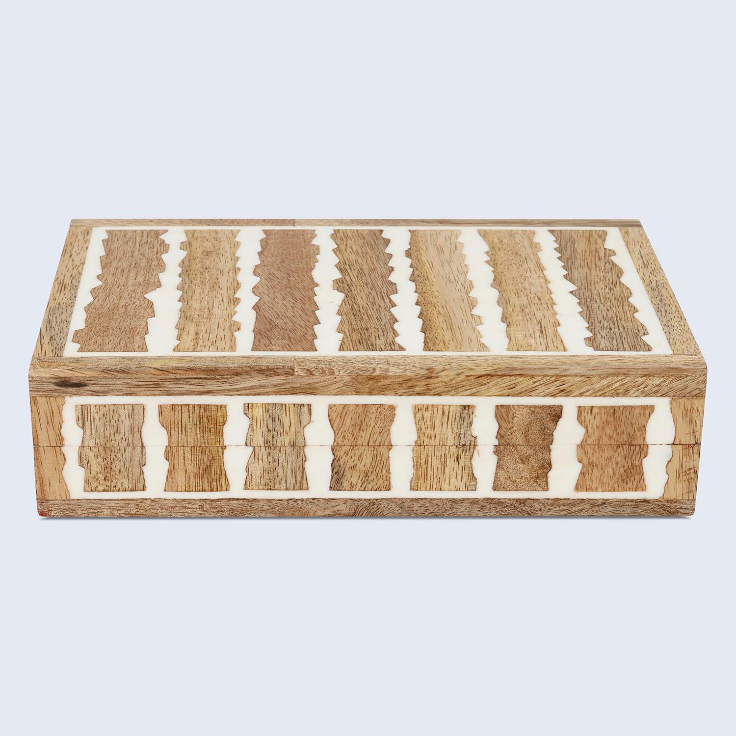 HANDICRAFTS HOME 8x5x2 Decorative Box Handmade Storage Organizer Boxes with Lids Keepsake Gift Trinket Box Display Box, Kept Safari