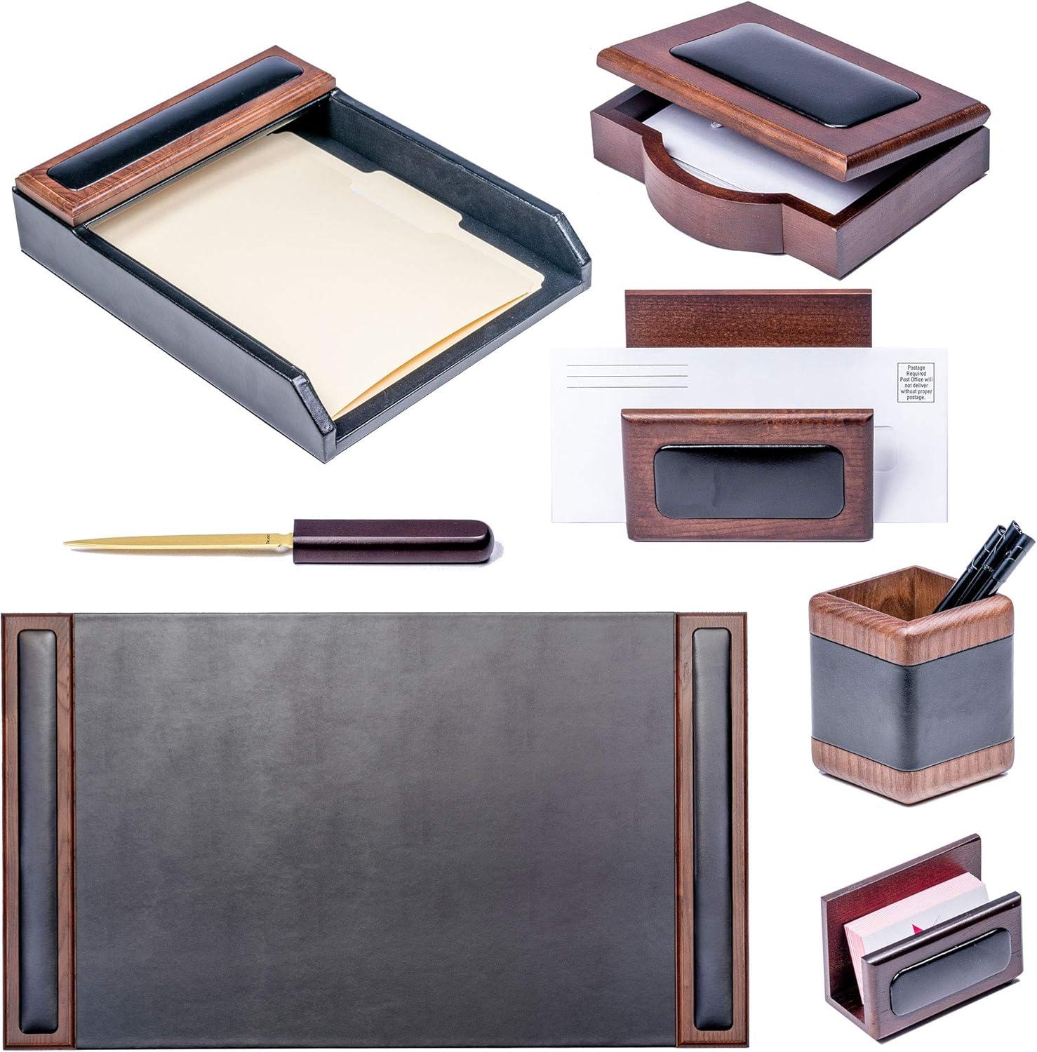 Dacasso Leather Desk Organizer Set