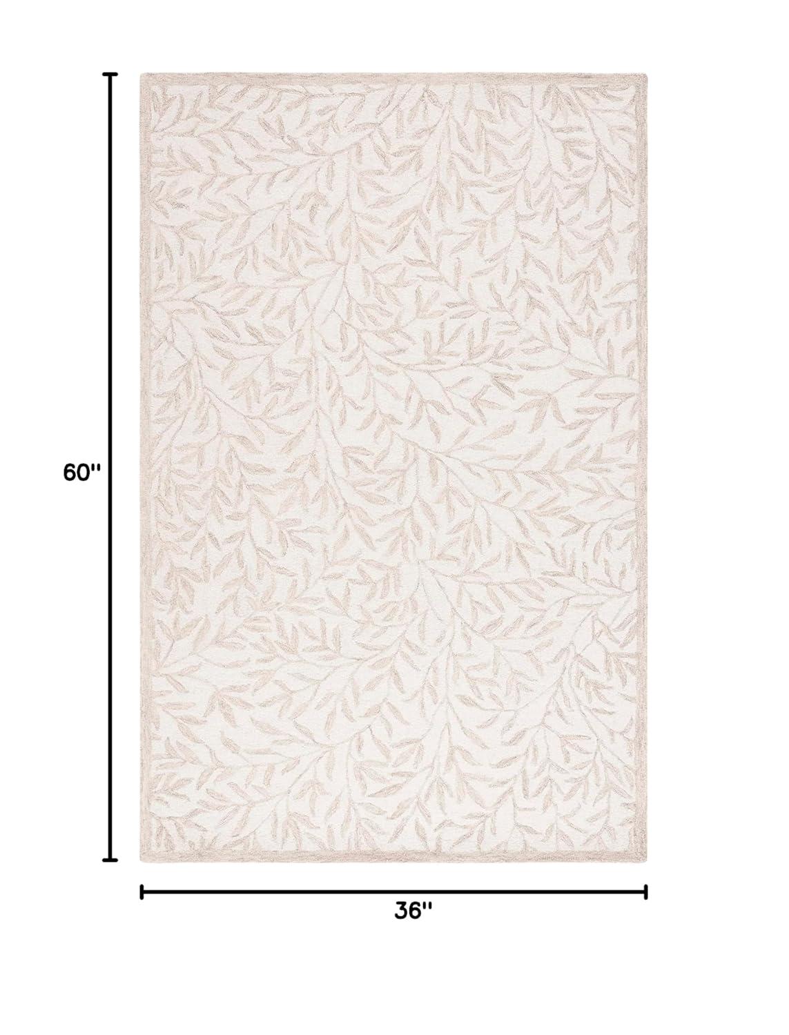 SAFAVIEH Jardin Zahara Floral Area Rug, Ivory/Beige, 3' x 5'