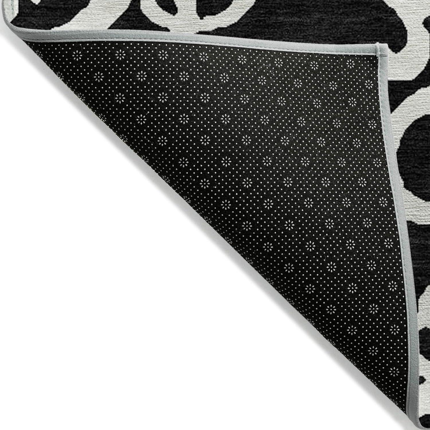 Addison Rugs Chantille ACN973 Black 2'6" x 3'10" Indoor Outdoor Area Rug, Easy Clean, Machine Washable, Non Shedding, Bedroom, Entry, Living Room, Dining Room, Kitchen, Patio Rug