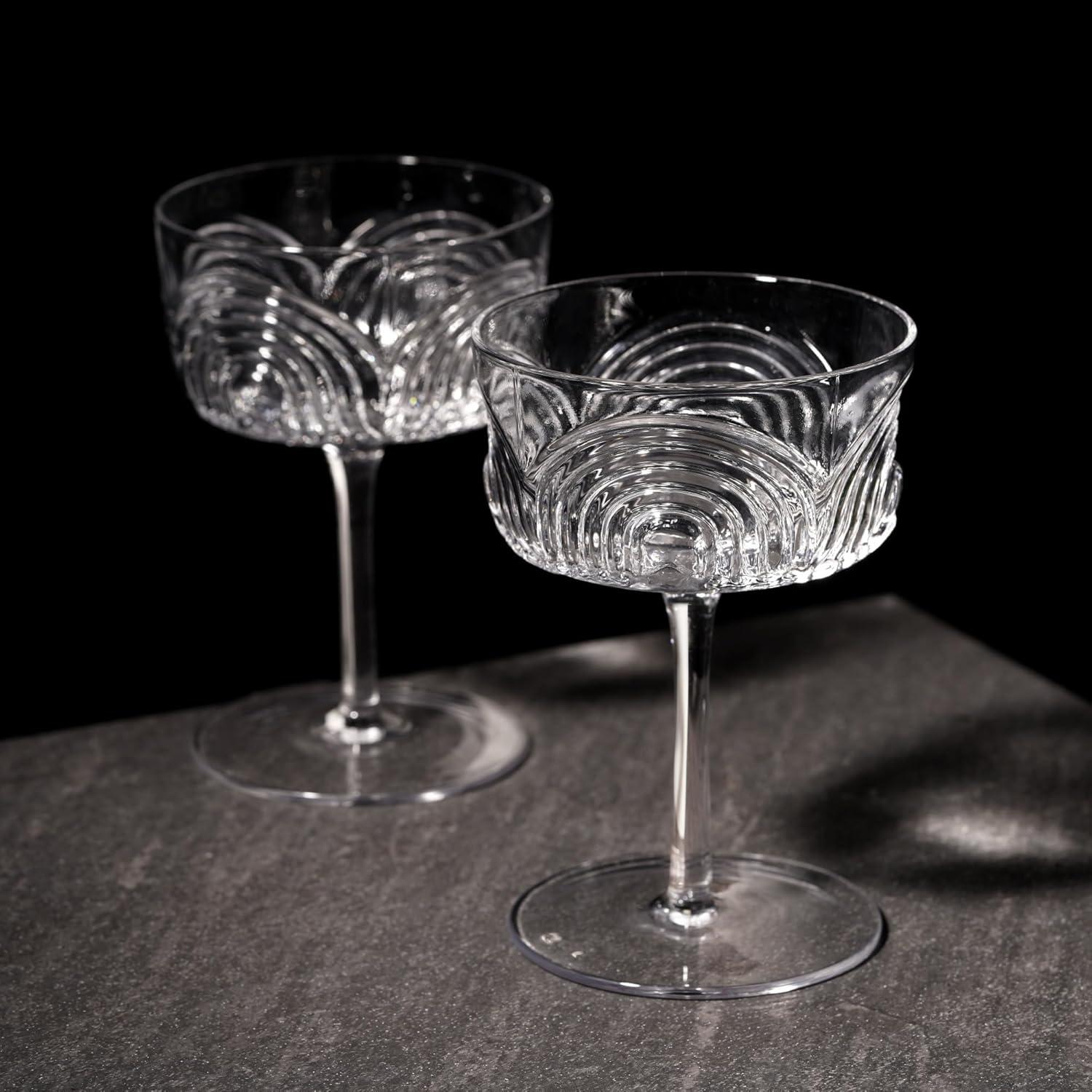 Viski Beau Crystal Cocktail Coupes (Set of 2)