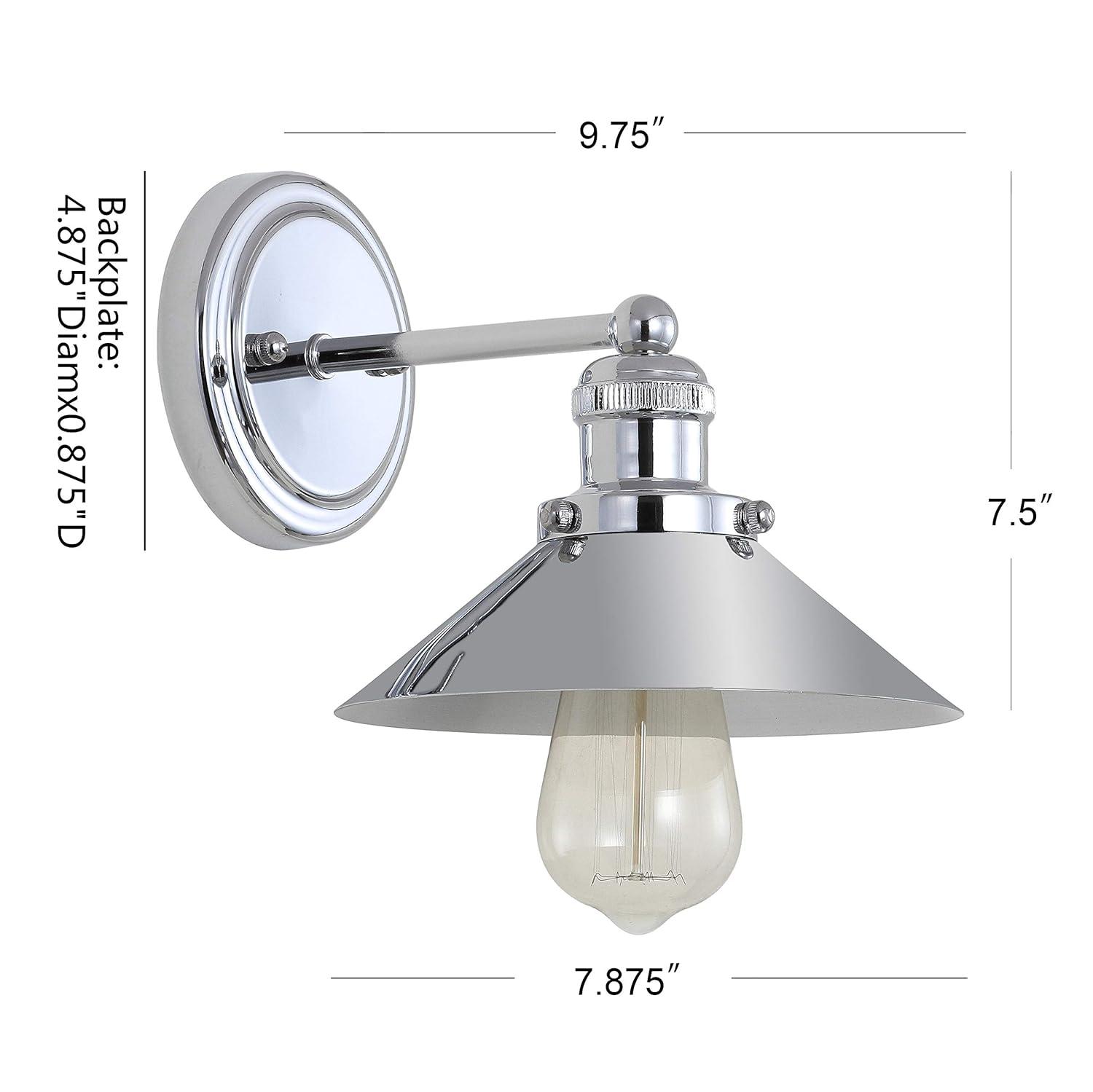 July 7.75" Metal Shade Sconce, Chrome