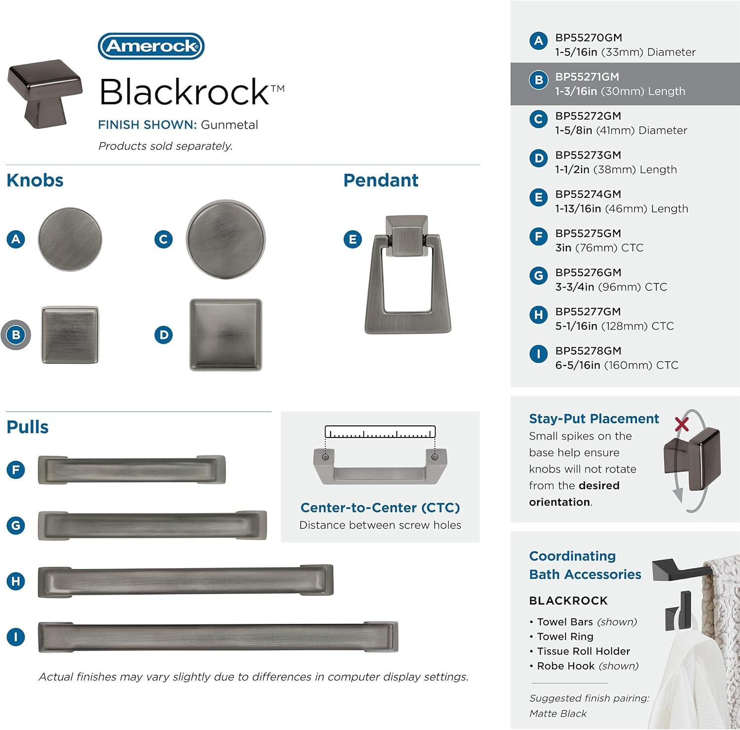 Blackrock Square Knob