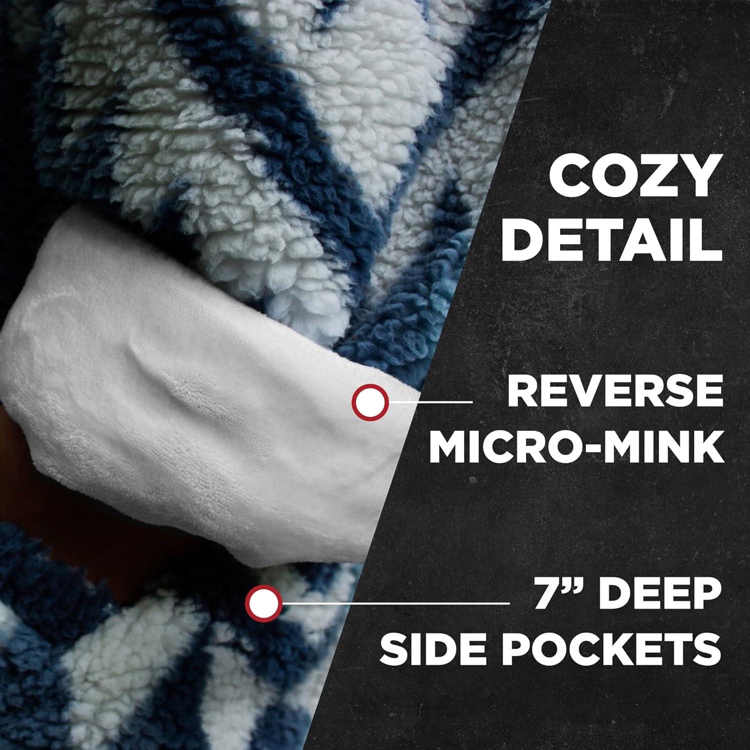 Coleman  Oversized Super Soft Wearable Hoodie Throw Blanket Blue