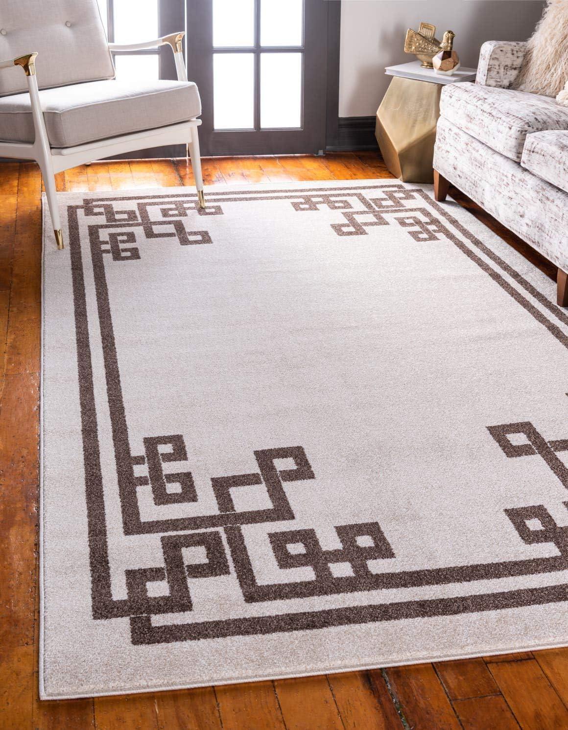 Athens Geometric Beige 7' 0 x 10' 0 Area Rug