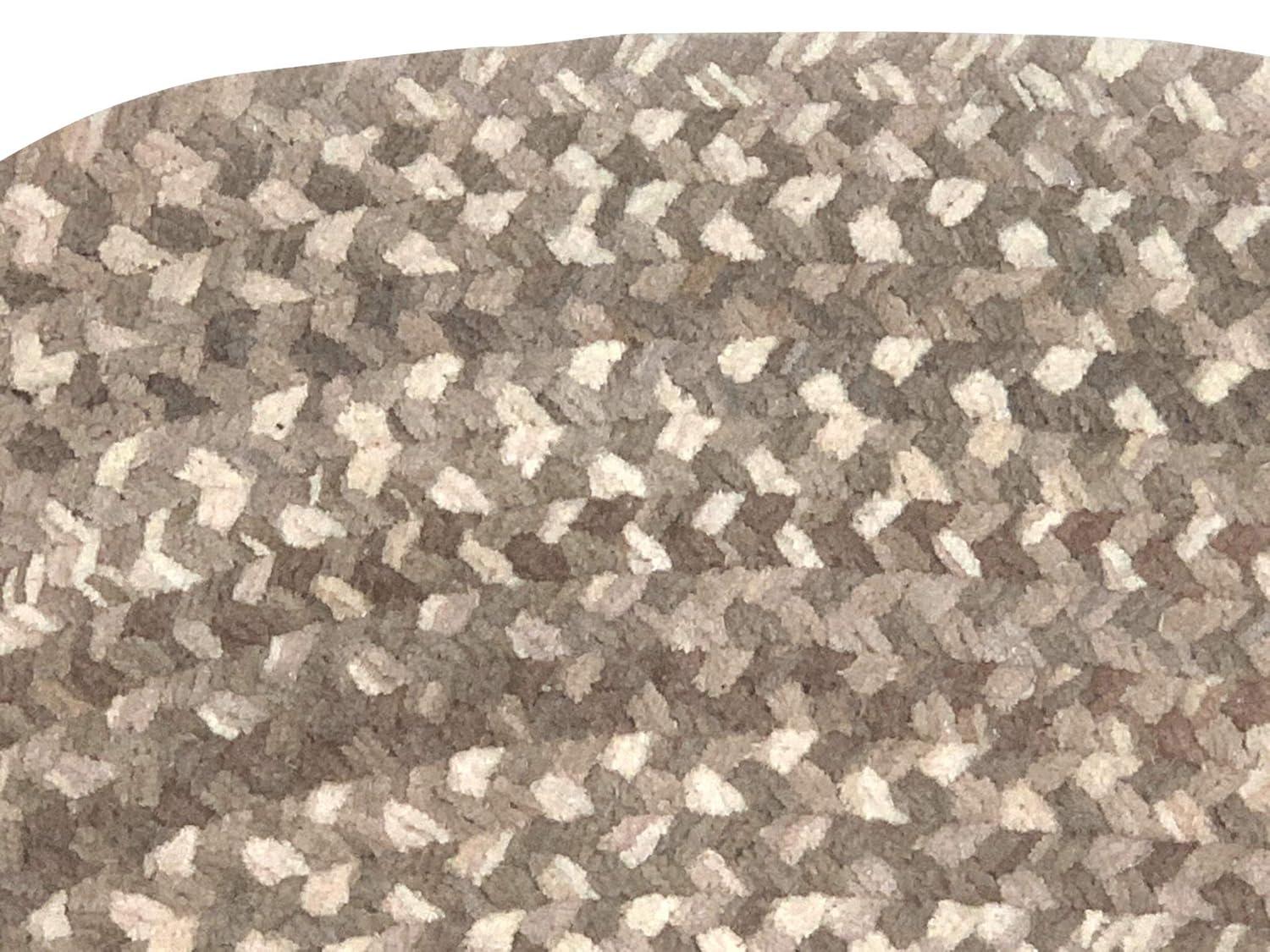 Better Trends Braided Runner Rug 24"x 72" 100% Cotton Rug for Indoor Use, Area Rug for Bedroom Ombre Chenille Collection - (Beige)
