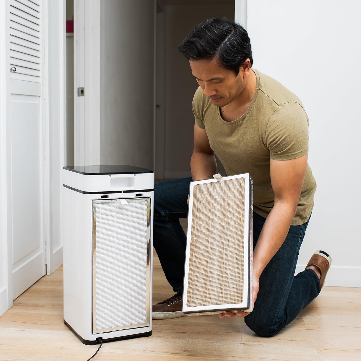 Medify MA-40 Genuine Replacement Filter for MA-40 Purifiers | Smoke, Dust, Odors, Pet Dander | 3 in 1 with Pre-filter, HEPA H13 and Activated Carbon | Removal of 0.1 to 0.3 Microns | 1-Pack.