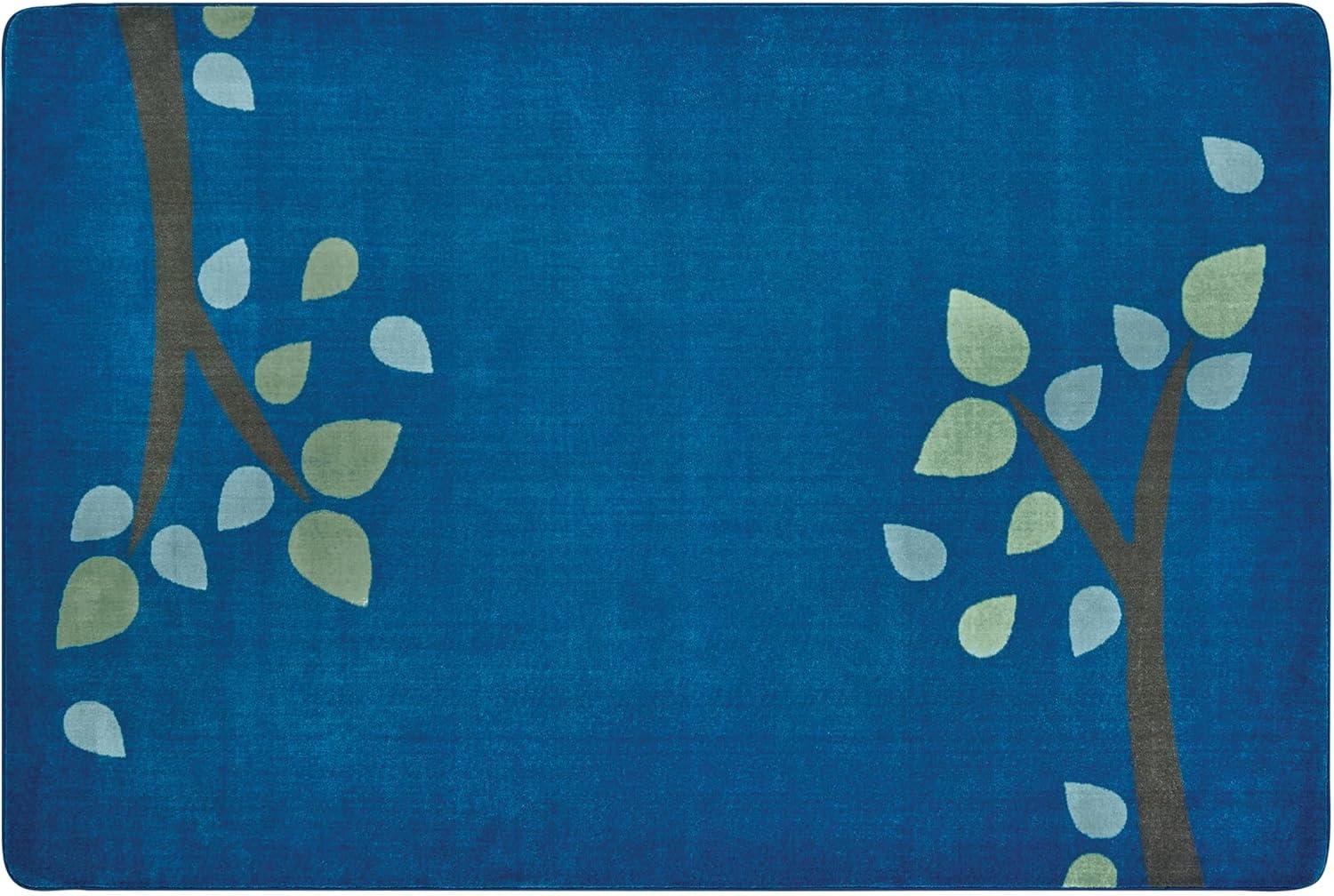 Branching Out Premium Collection Tufted Blue Area Rug