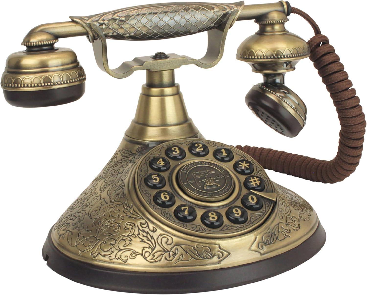 Versailles Palace Antique Brass 6" Corded Telephone