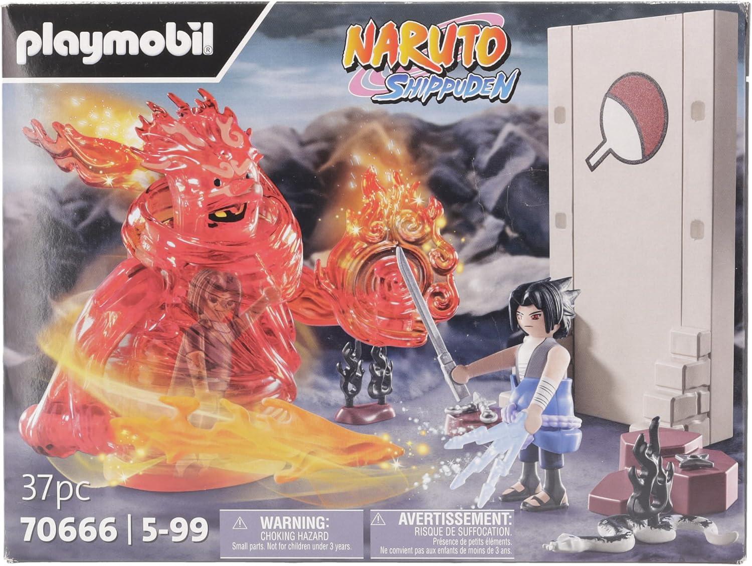 Playmobil Naruto Shippuden: Sasuke vs. Itachi Action Figure, with Extra Part (3.5")