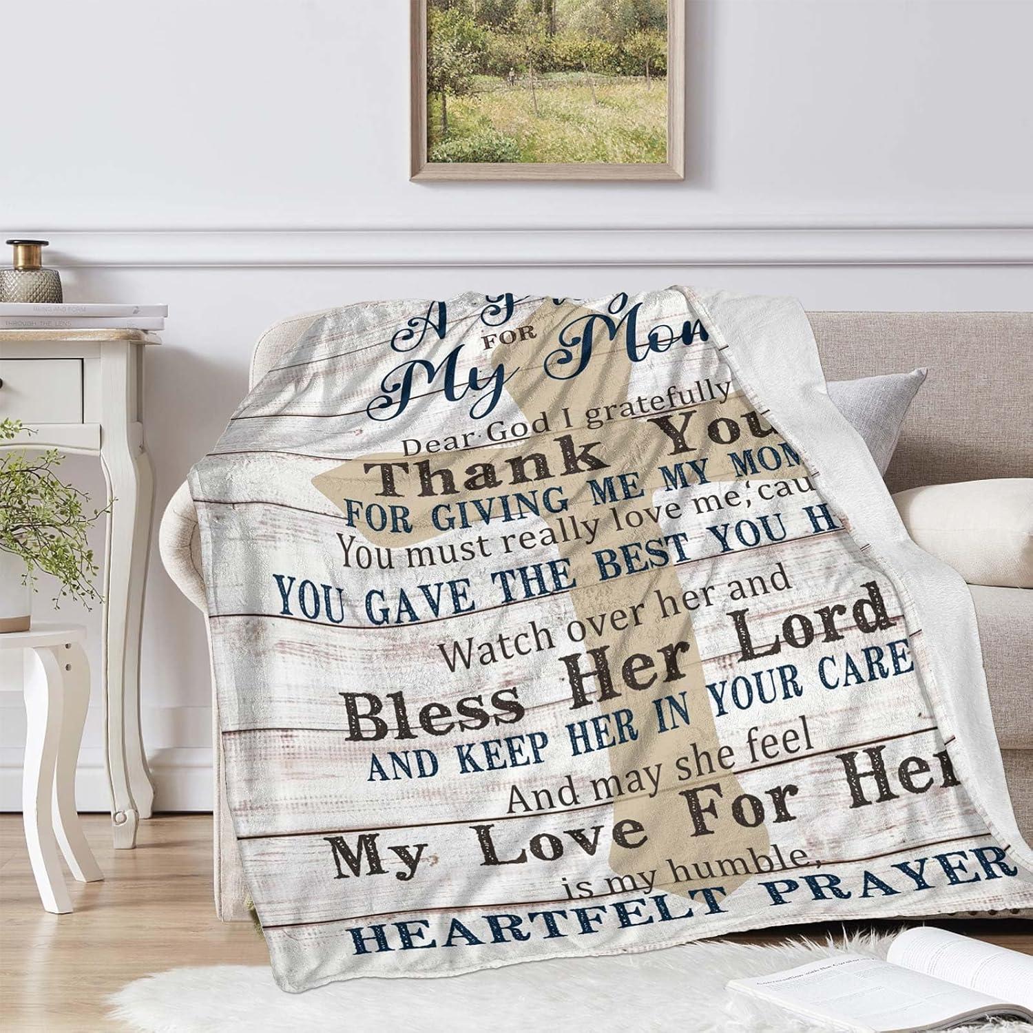 Heartfelt Prayer Lightweight Polyester Throw Blanket 60 x 50 inch