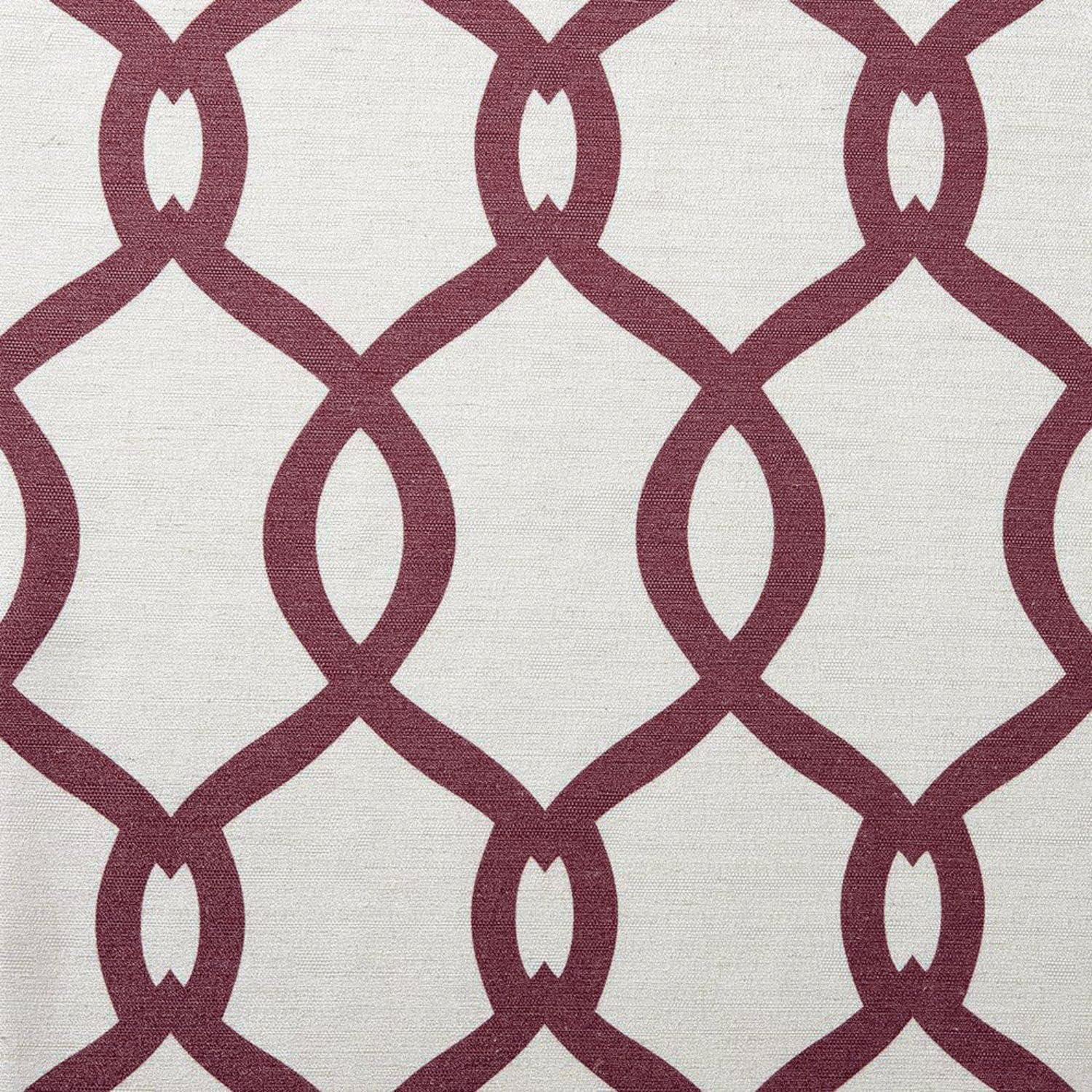 EXCLUSIVE HOME Kochi Light Filtering Linen Blend Grommet Top Curtain Panel Pair, 54"x96", Burgundy