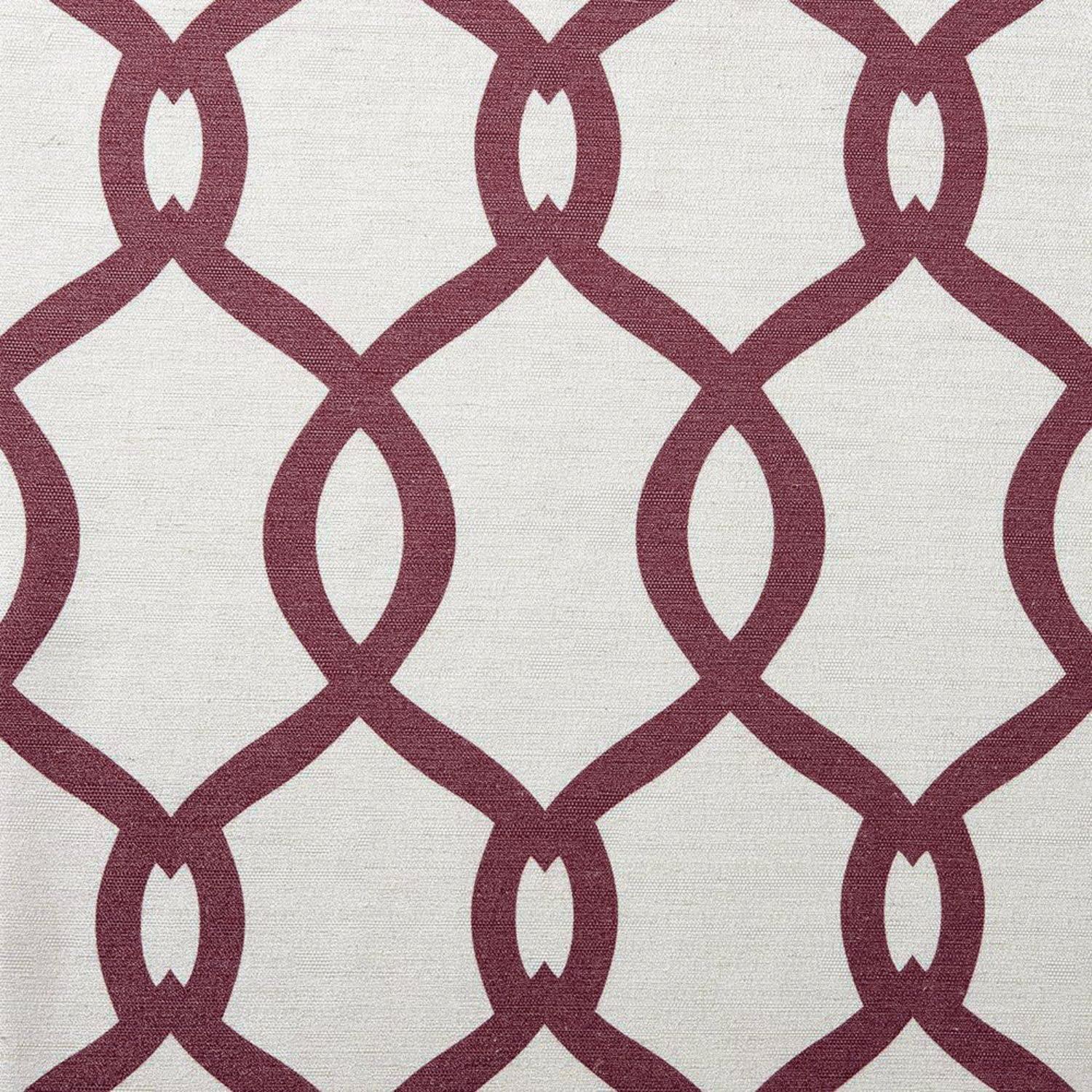EXCLUSIVE HOME Kochi Light Filtering Linen Blend Grommet Top Curtain Panel Pair, 54"x96", Burgundy