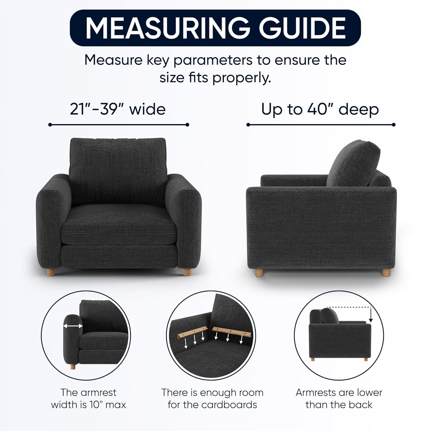 Stretchy Slipcover for Armchair- Premium Quality & Style - Jacquard Collection