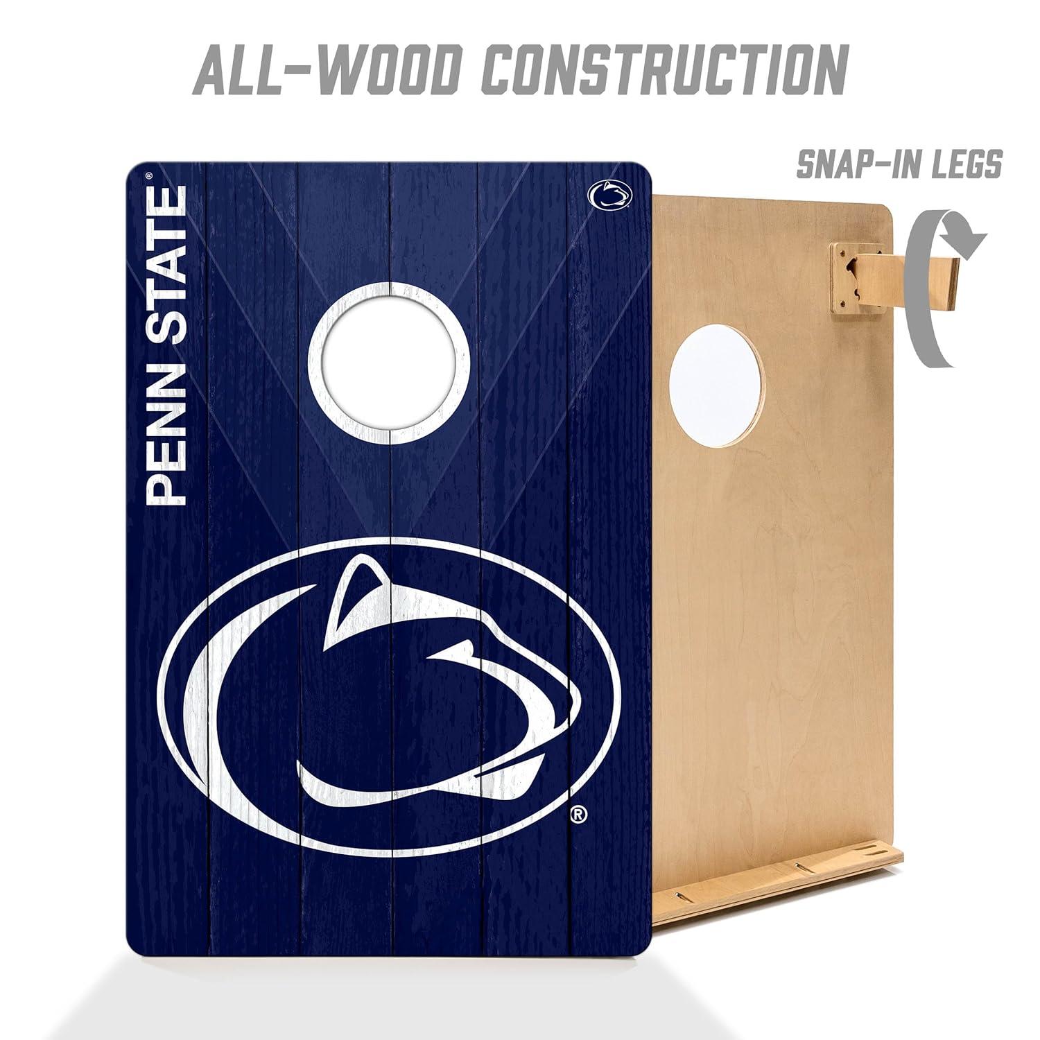 YouTheFan NCAA 2’ x 3’ Wood Cornhole Game with Logo Bags