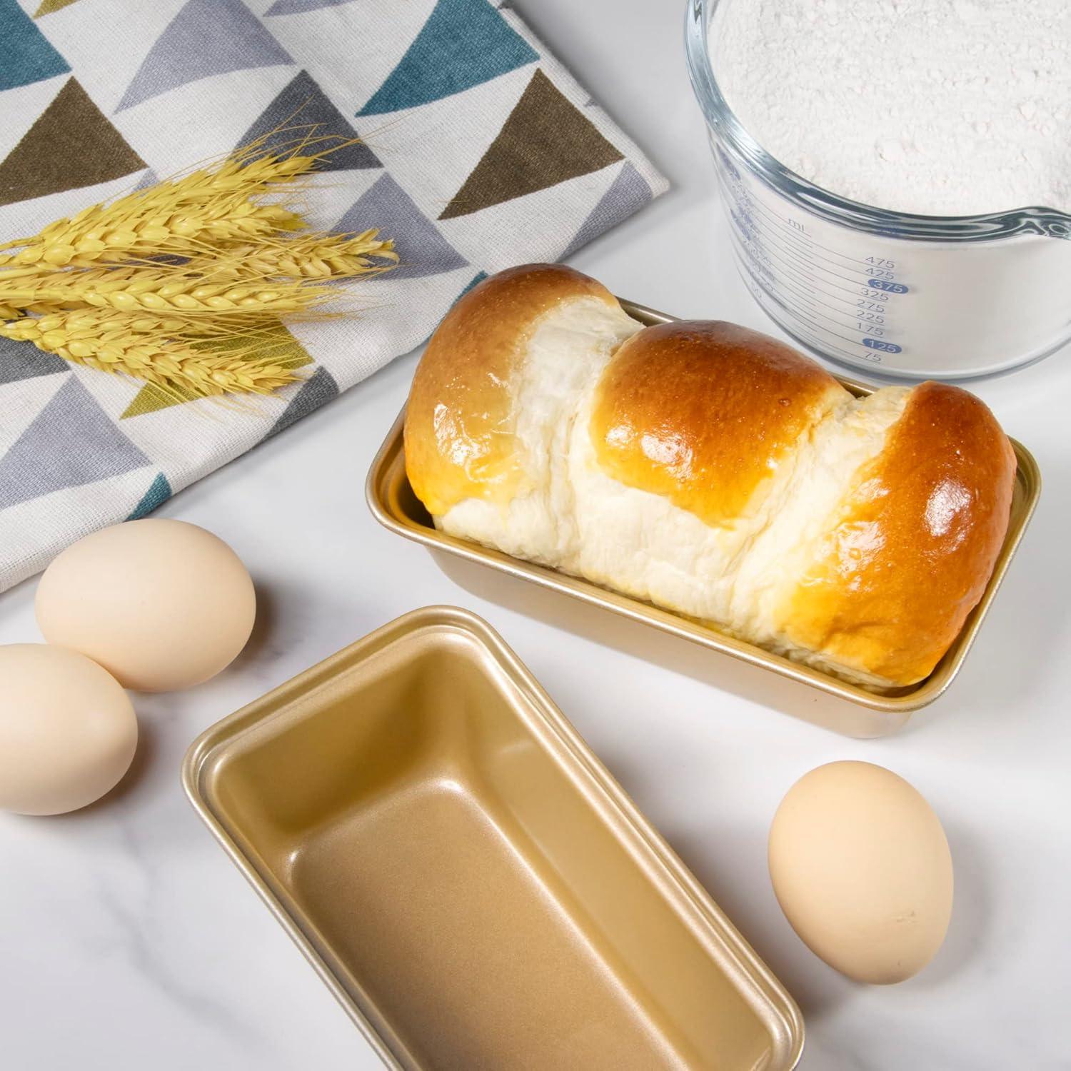 6 Pcs Toast Mold Baking Molds Non-stick Molds Silicone Baking Bread Pan Cake Stencils Aluminum Loaf Pans Baking Tool