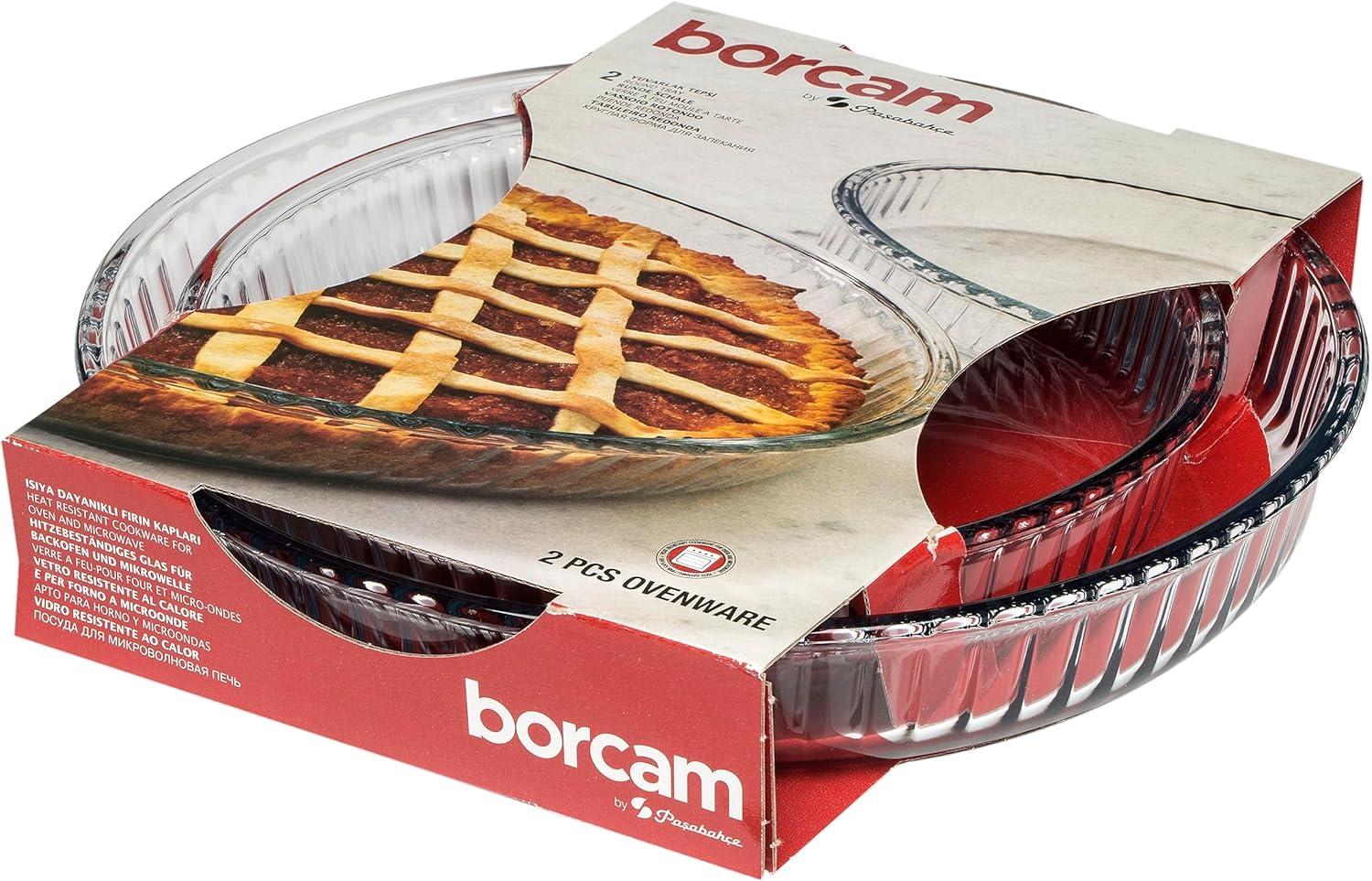 Paşabahçe Borcam 2-Piece Round Tray Set