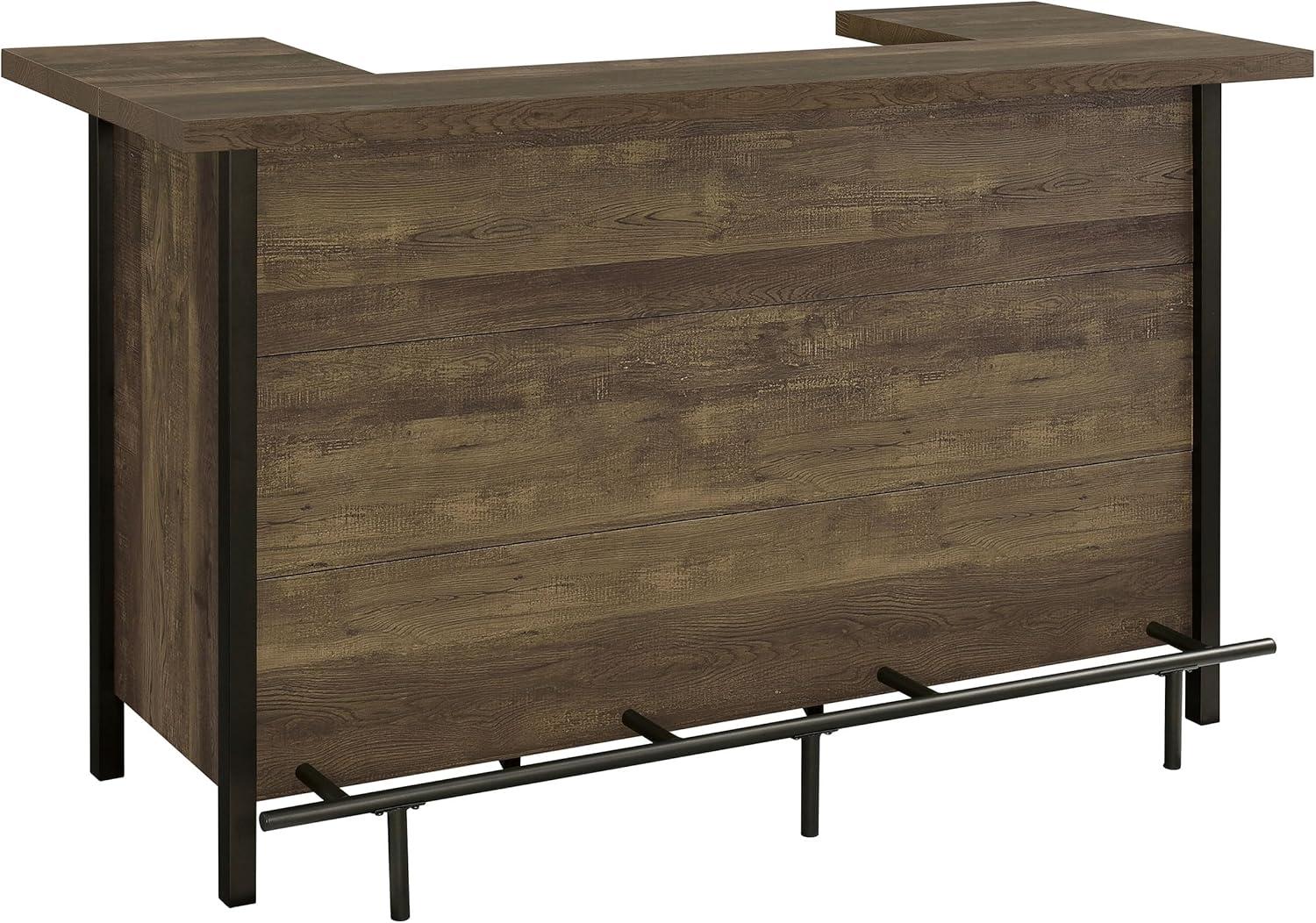 Coaster Bellemore Wood Rectangular Storage Bar Unit Rustic Oak