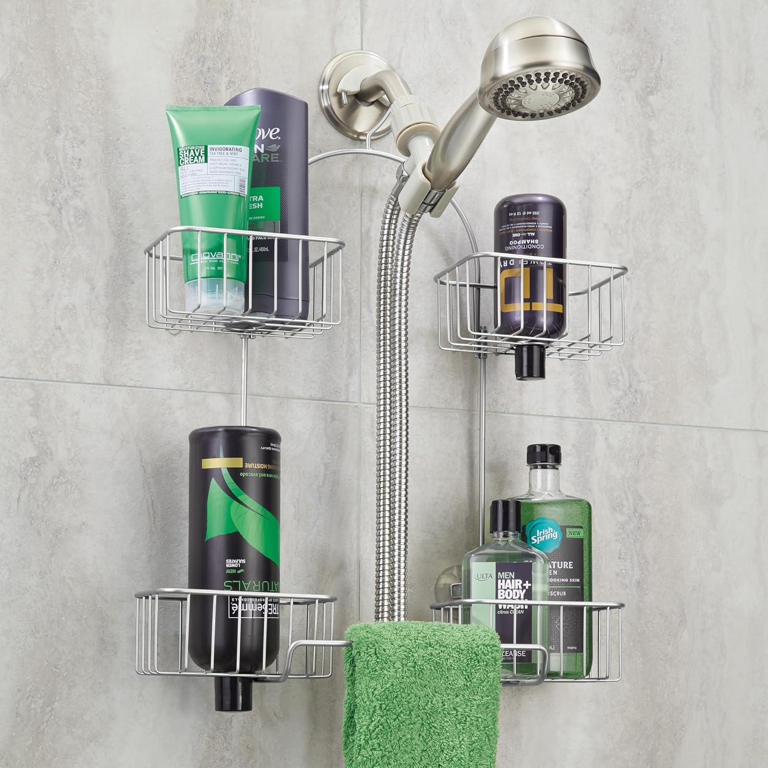 iDesign iDesign Classico Handheld Hose Hanging Shower Organizer, 15.98" x 6.46" x 12.99", Chrome