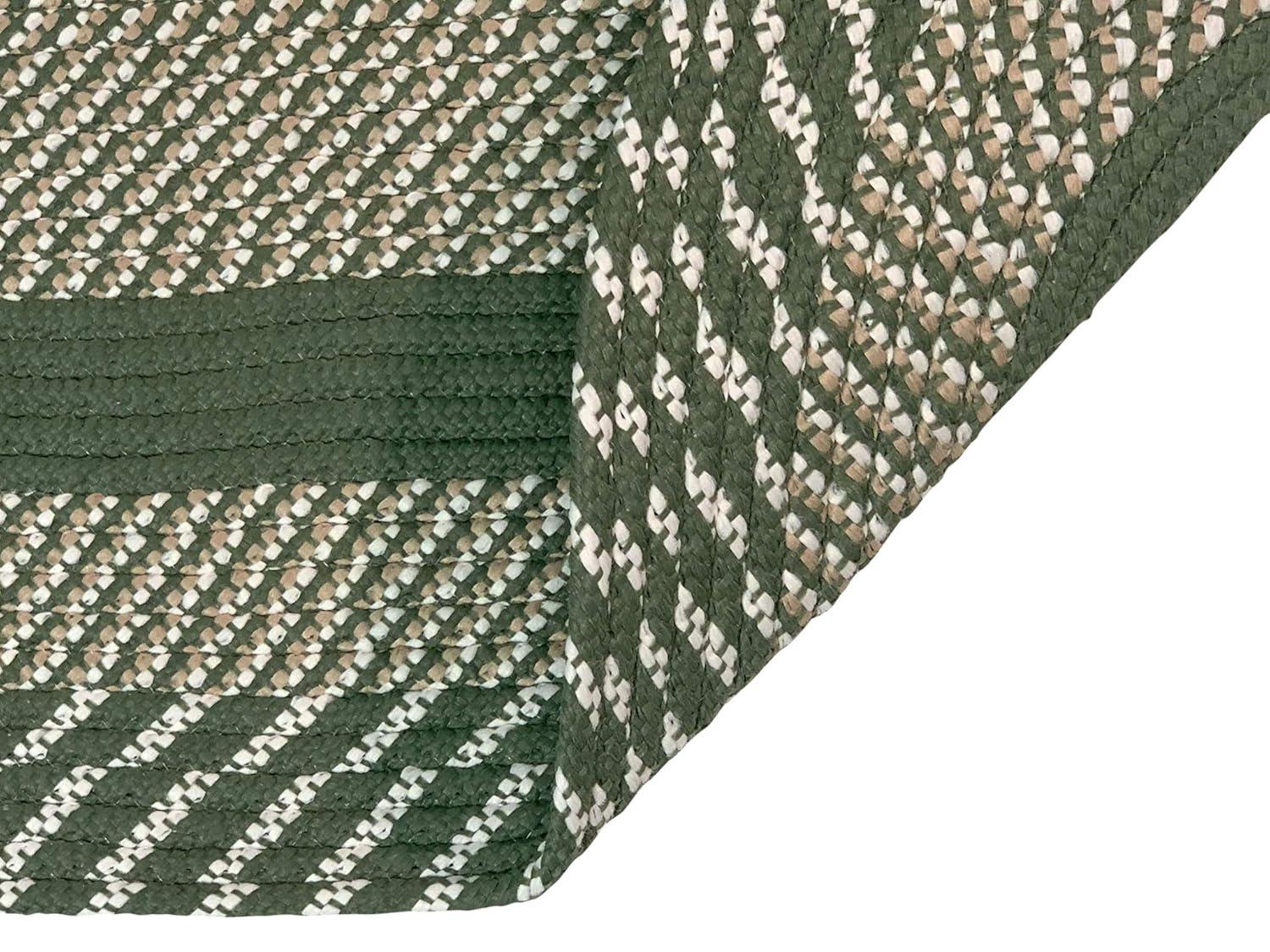 Better Trends Newport Braid Reversible Indoor Utility Rug, 100% Polypropylene, 24" x 72" Runner, Sage
