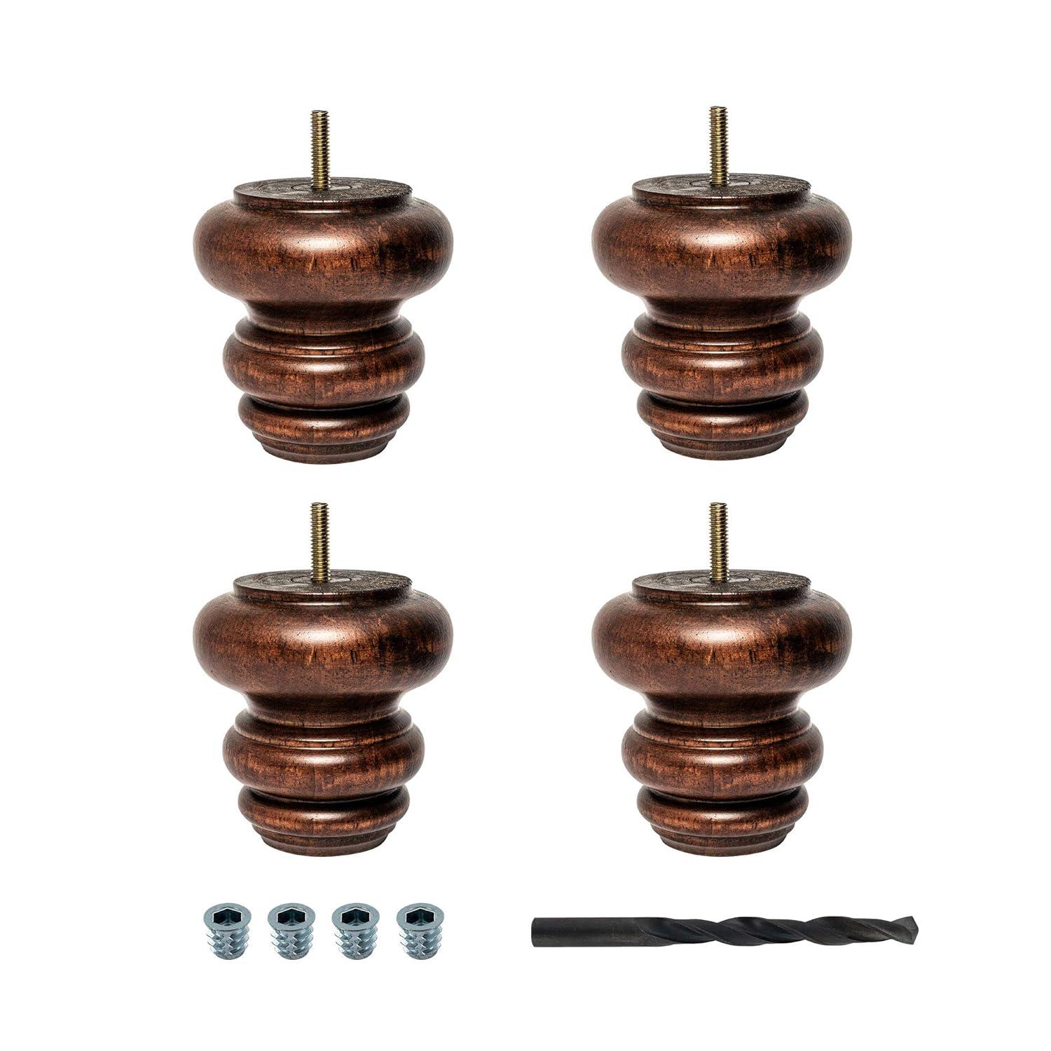 Solid Hardwood Sofa and Chair Bun Foot Leg