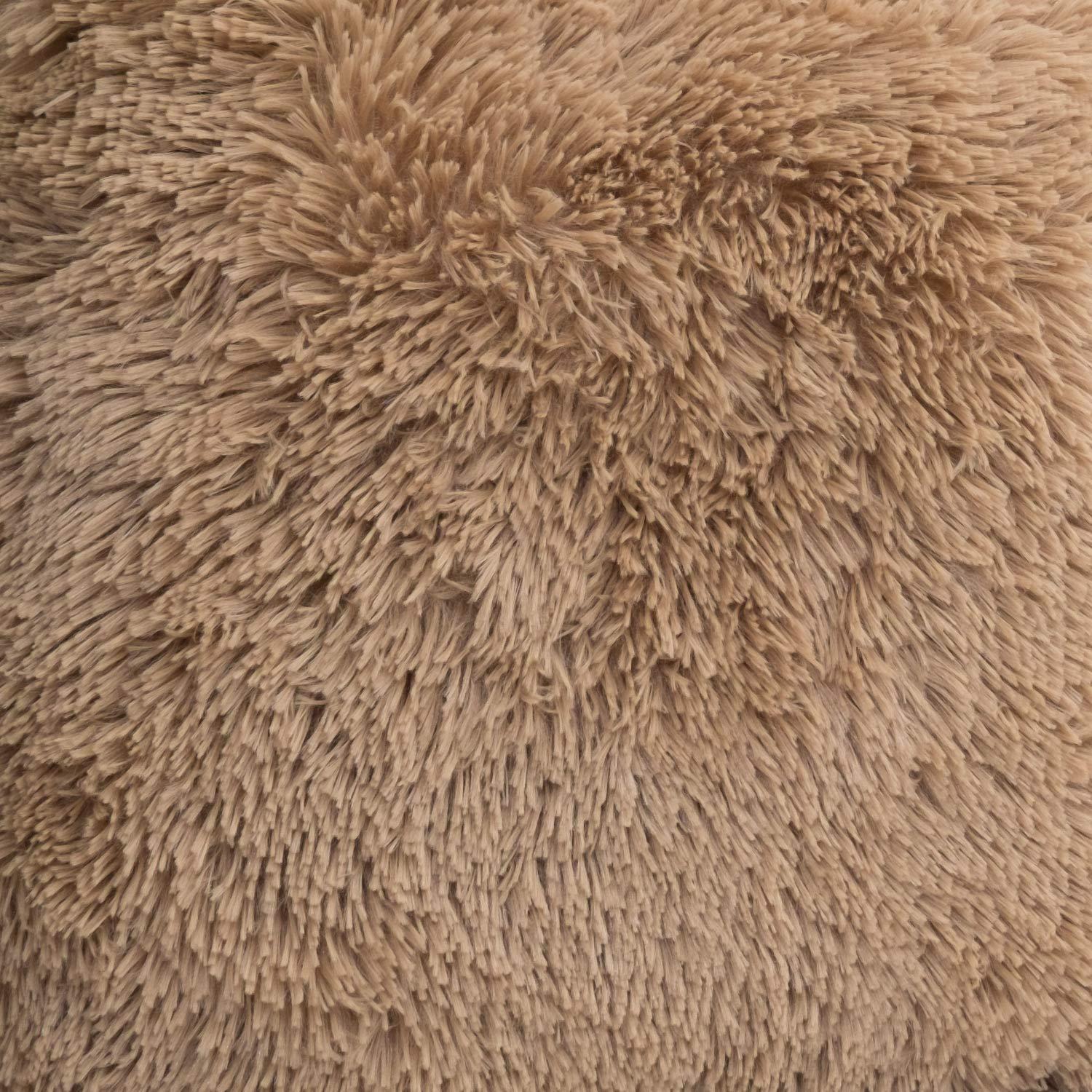 Faux Fur Reversible Throw Pillow (Set of 2)