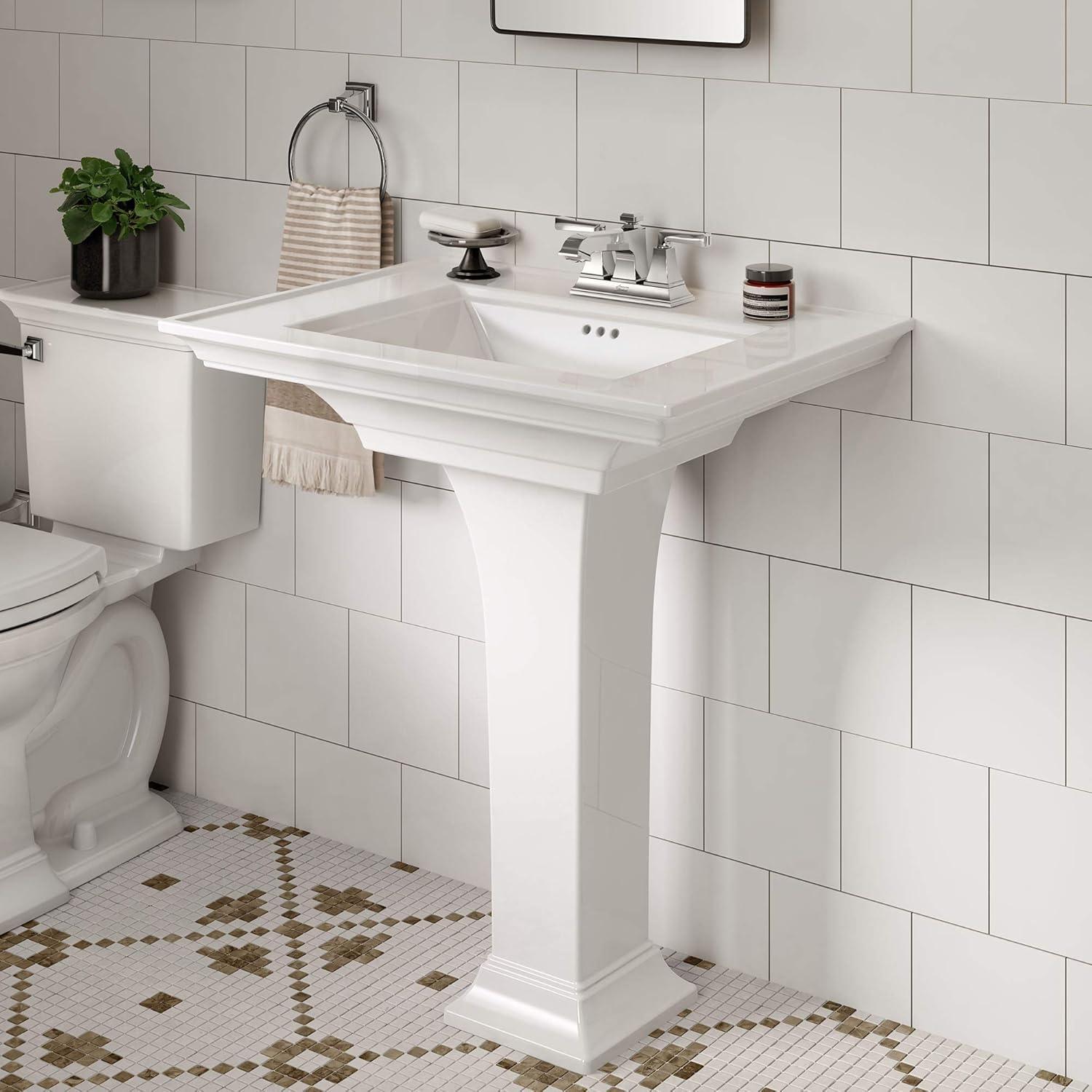 American Standard Town 22.5'' White Ceramic Rectangular Bathroom Sink with Overflow