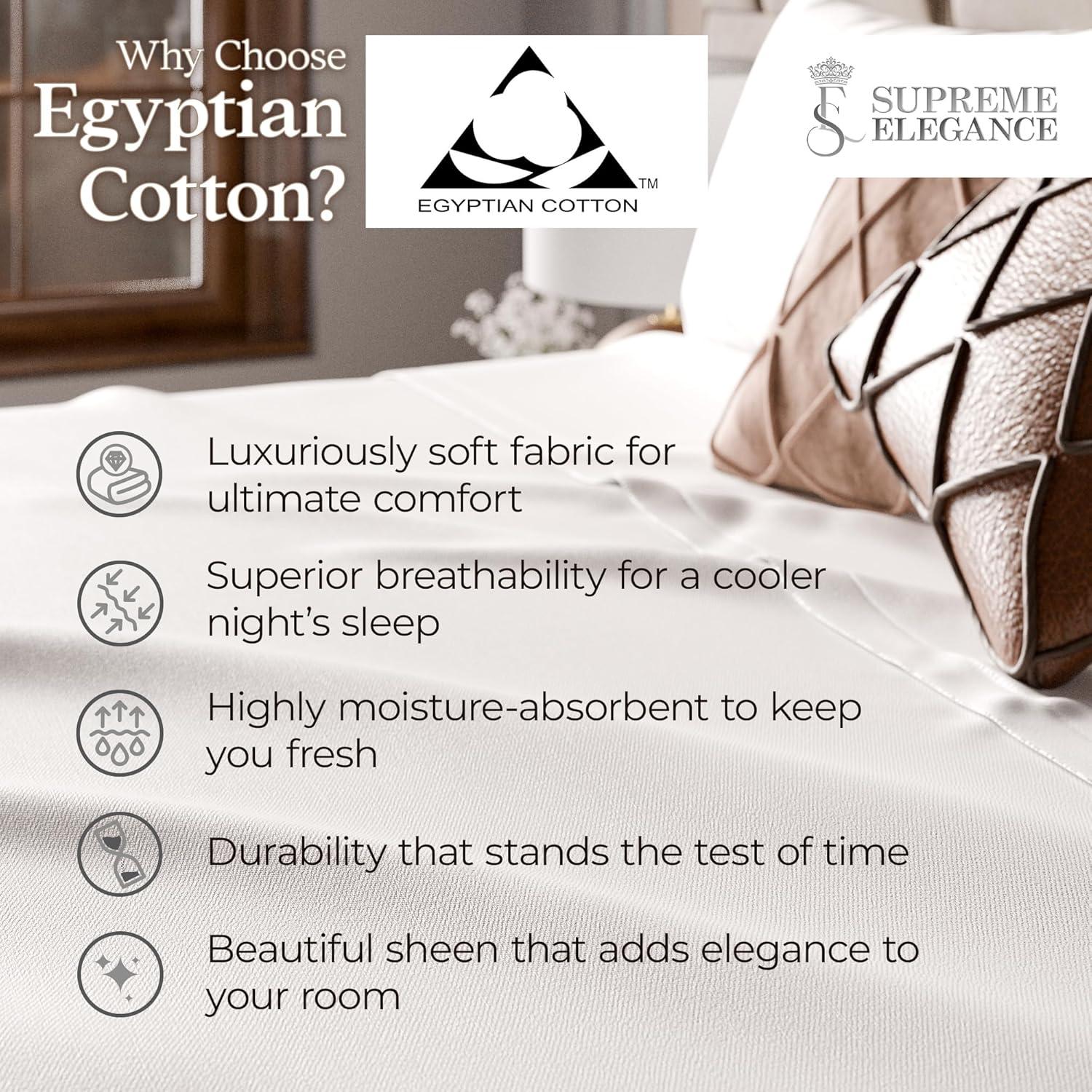 Full 1000 Thread Count Cotton Solid Sheet Set White - Aireolux