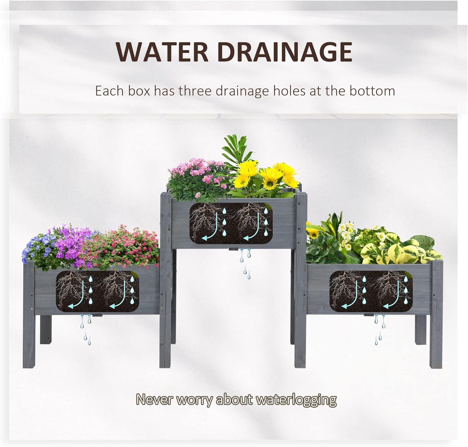 Outsunny 4' x 4' x 1' Galvanized Raised Garden Bed, Planter Raised Bed with Steel Frame for Vegetables, Flowers, Plants and Herbs, Gray