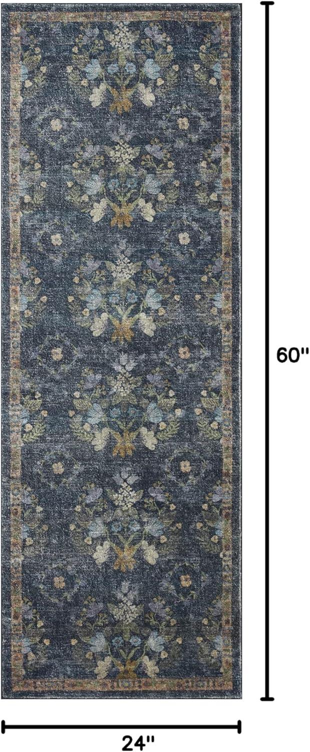 Rifle Paper Co. x Loloi Courtyard Navy Area Rug feat. CloudPile