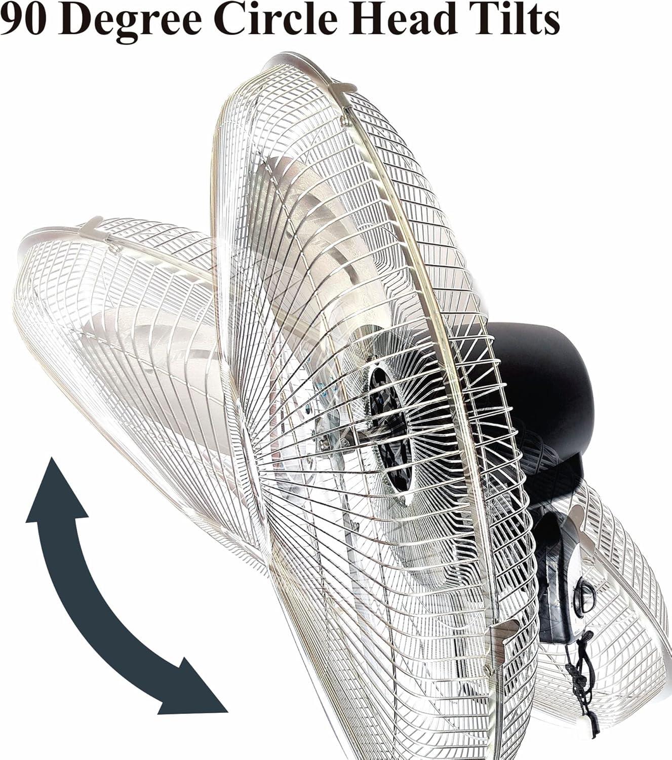 Optimus F-4187 18" Industrial Grade High Velocity Oscillating Wall Fan 18" Industrial Grade Oscillating Wall Fan