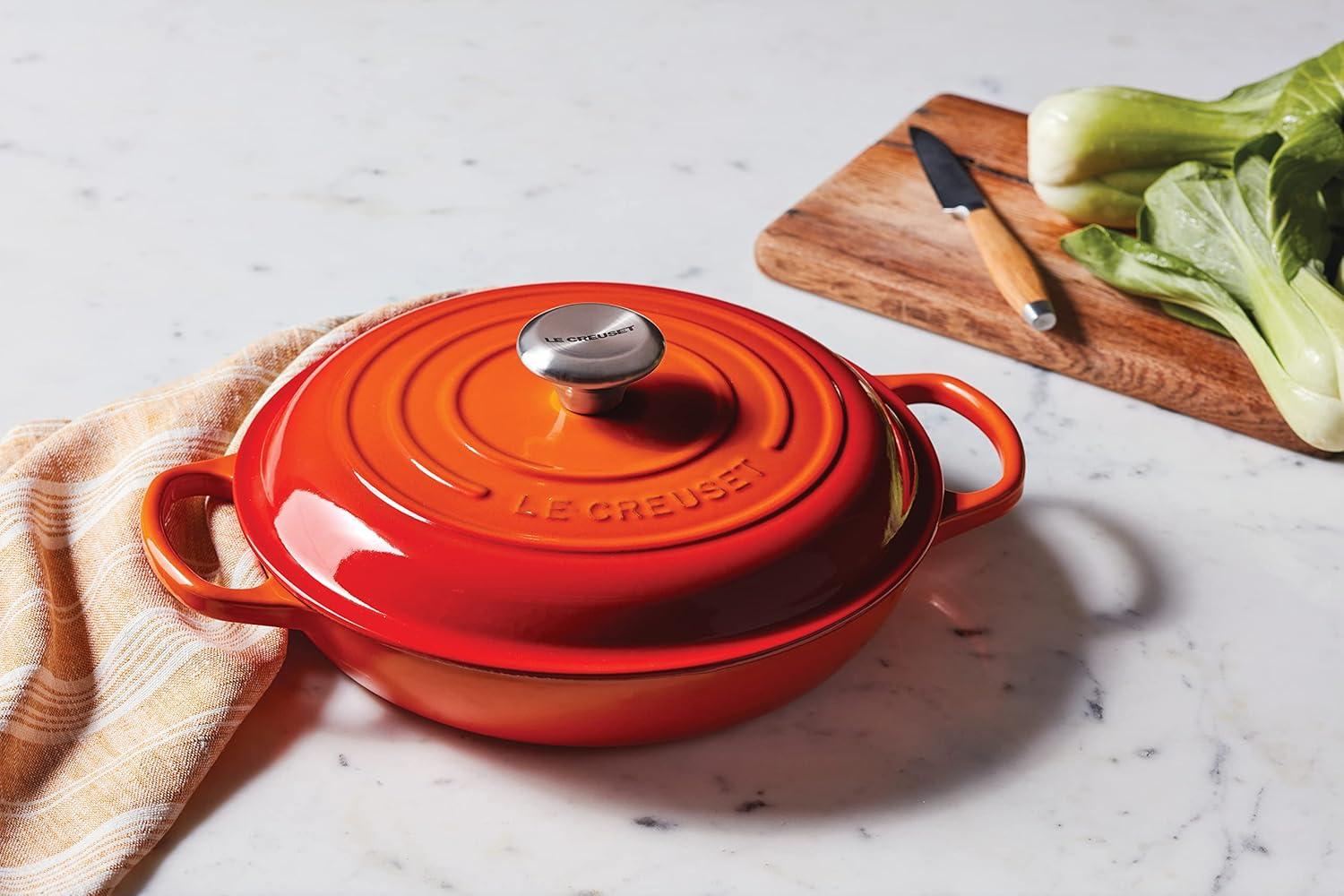 Le Creuset Signature Enameled Cast Iron Braiser with Lid