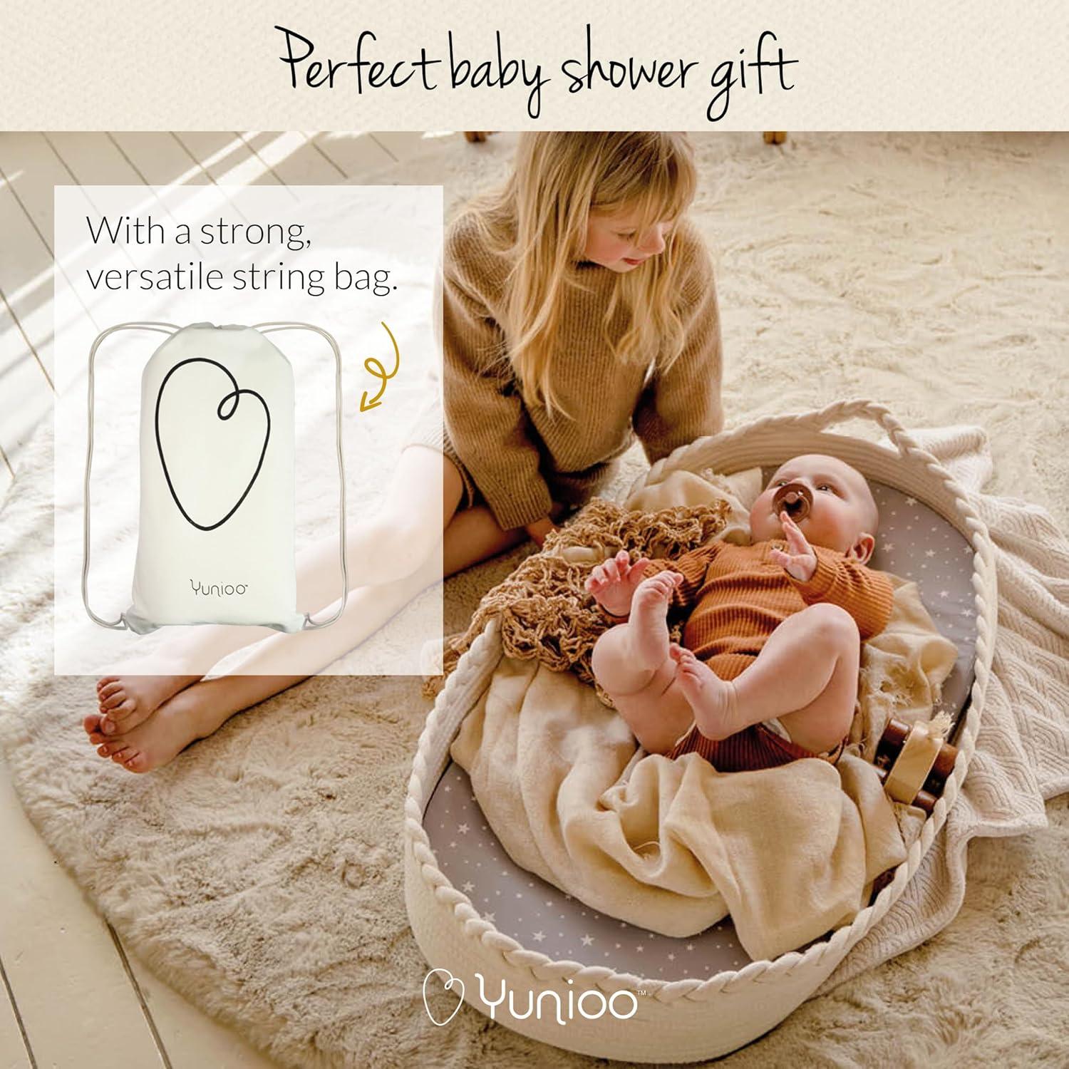 Baby Changing Basket, Portable Diaper Changing Pad, Moses Basket for Newborns, Changing Table Topper for Baby Nursery, Waterproof Travel Pad Cover, White