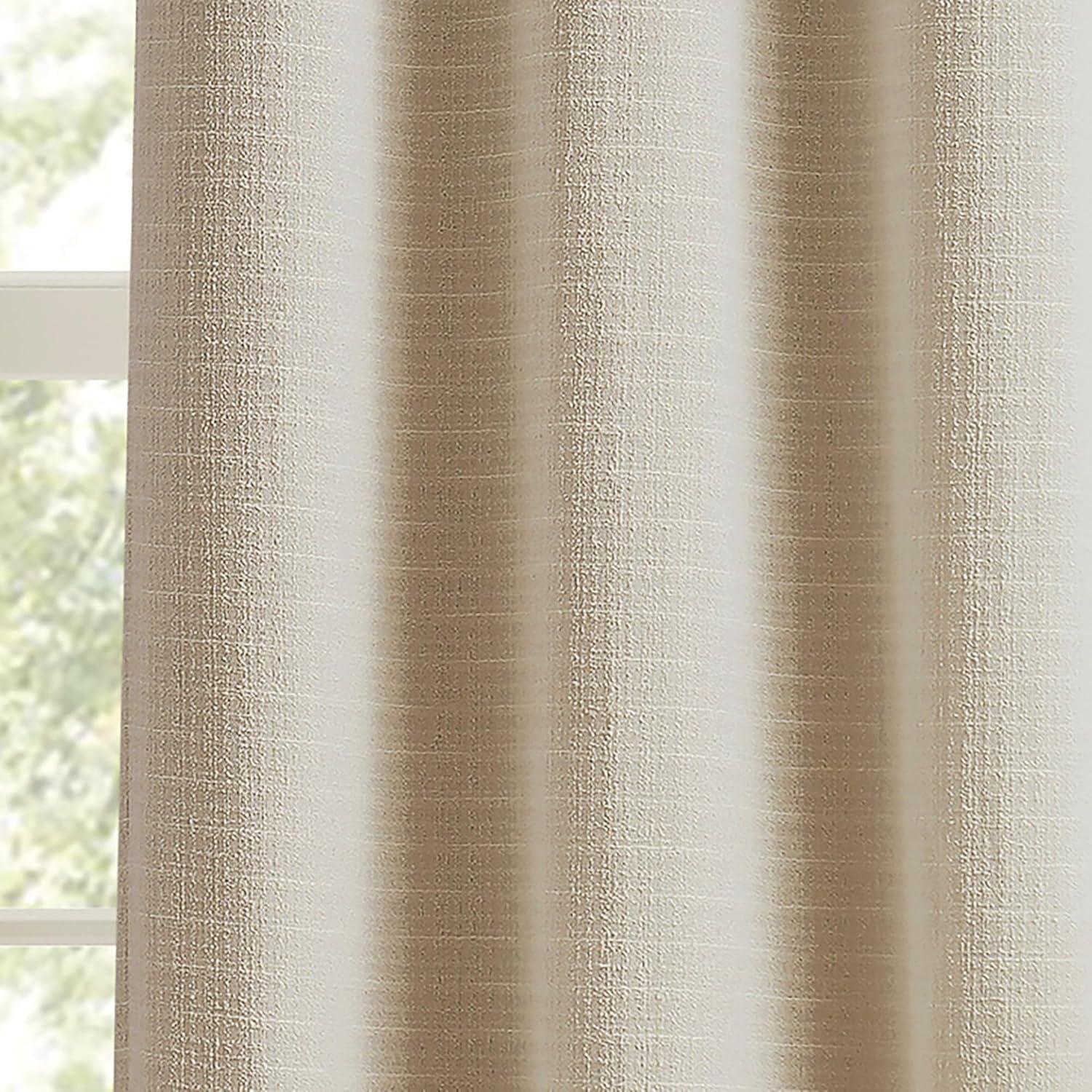 84"x37"Martha Stewart 2pk Sutter 84" Dark Lined Curtain Panel Sand
