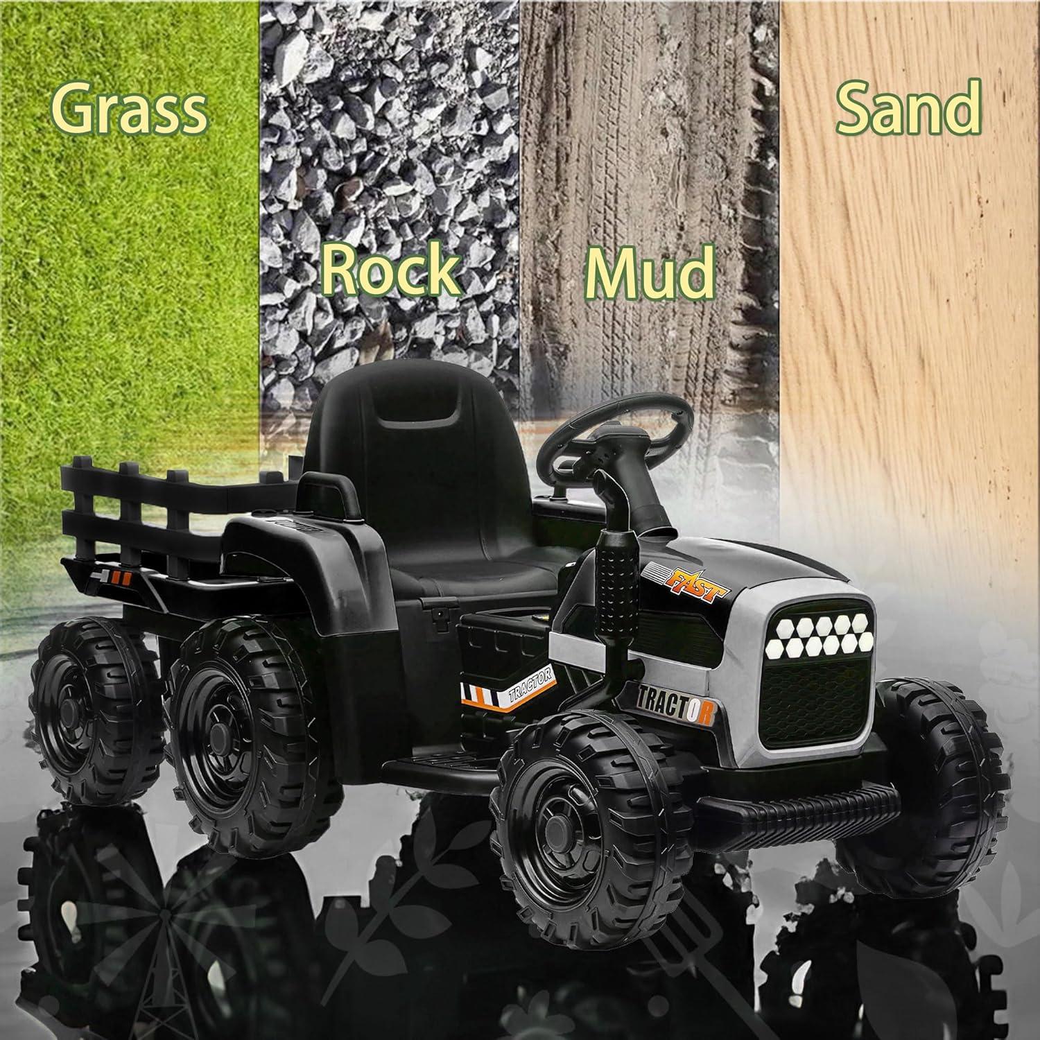 Ancheer 24V Real 2 Seater Ride On Toys Electric SUV Jeep Car With Remote Control,2WD/4WD Switchable, 4X100W Motor, Bluetooth, Music, USB, Lights