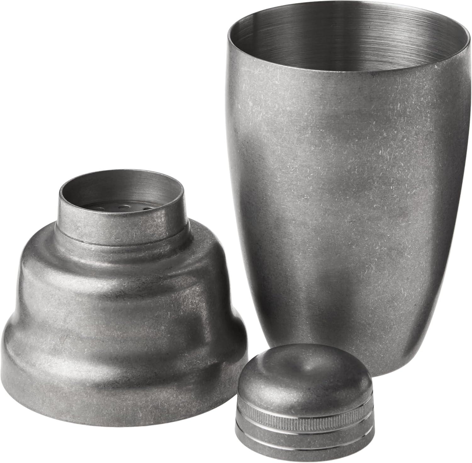 Vintage Gray Heavy-Duty Stainless Steel Cocktail Shaker Set