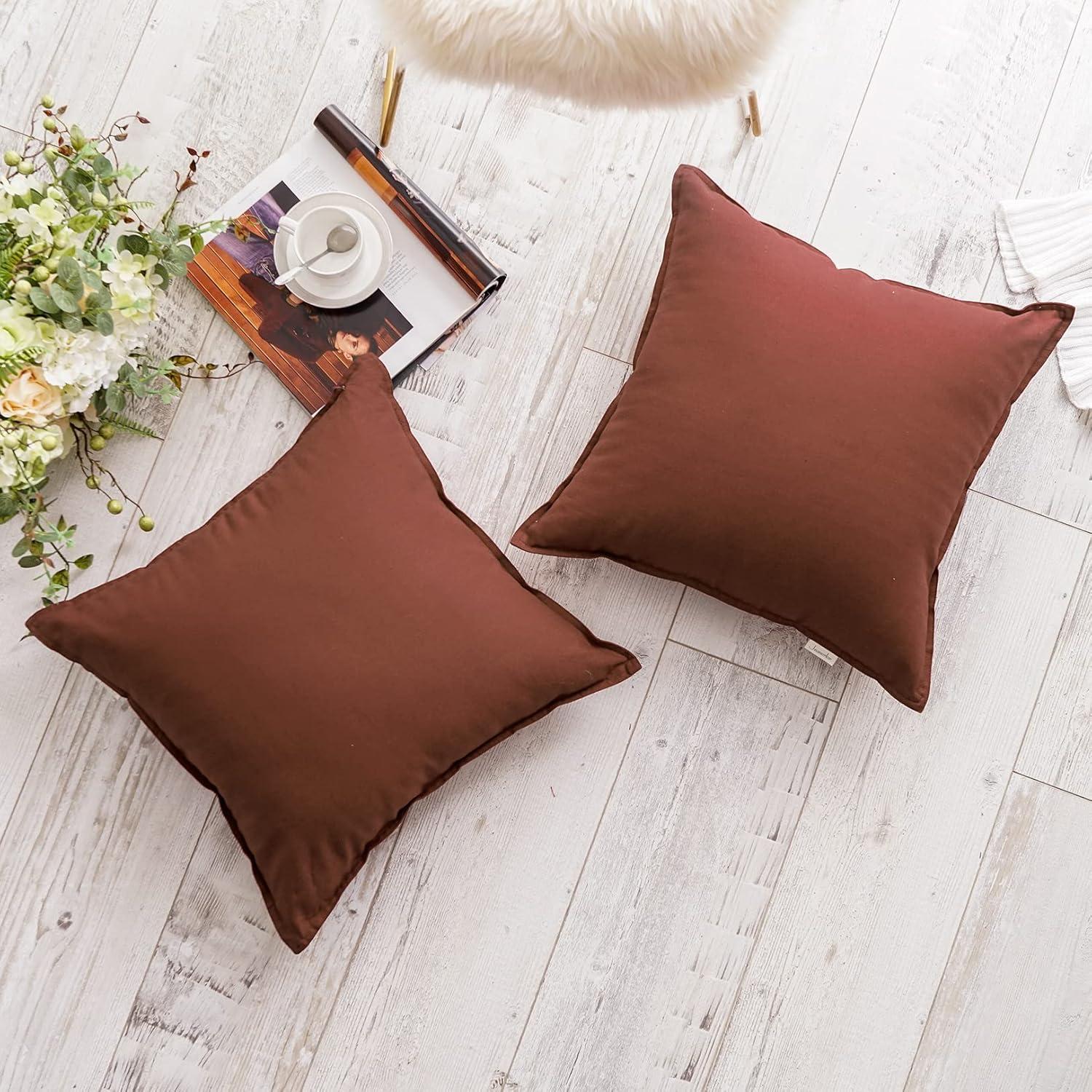 Burgundy Cotton Linen Standard/Queen Pillowcase Set