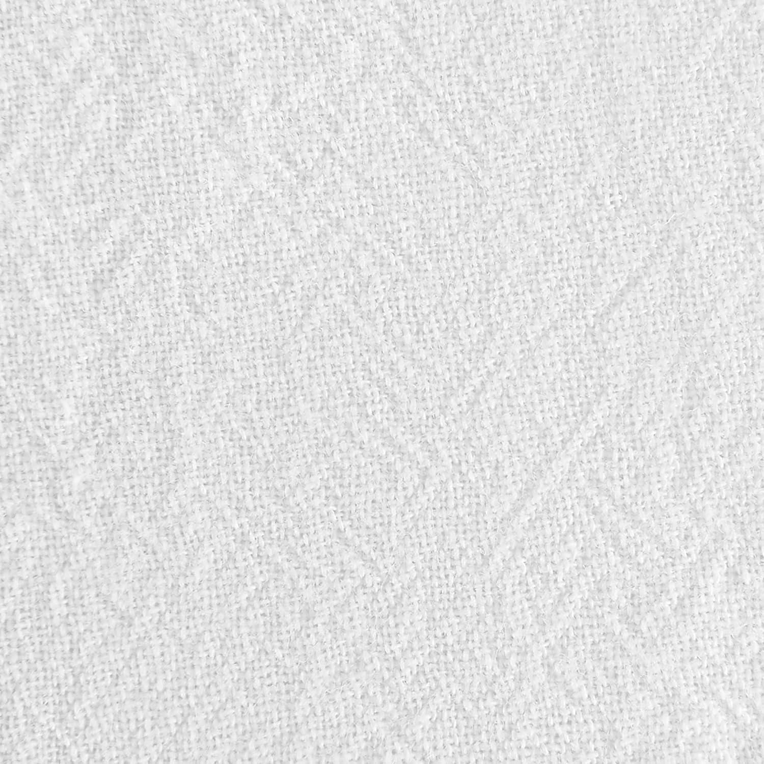 2pc 52"x36" Archaeo Washed Cotton Twist Tab Cafe Curtain Tier Pair White: Kitchen Curtains, 36 Inch, Solid Pattern