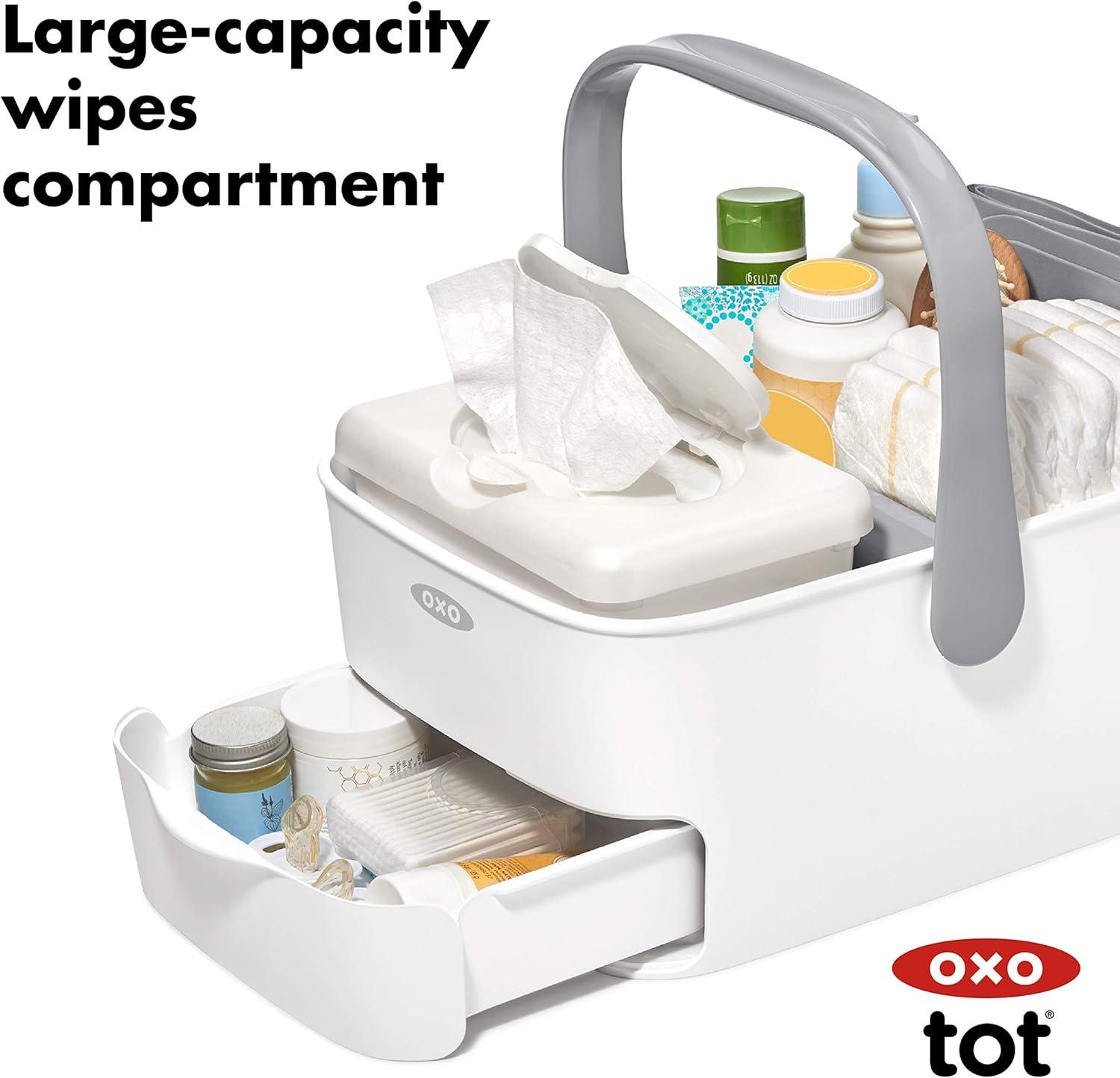 OXO Travel Diaper Caddy with Changing Mat - Gray